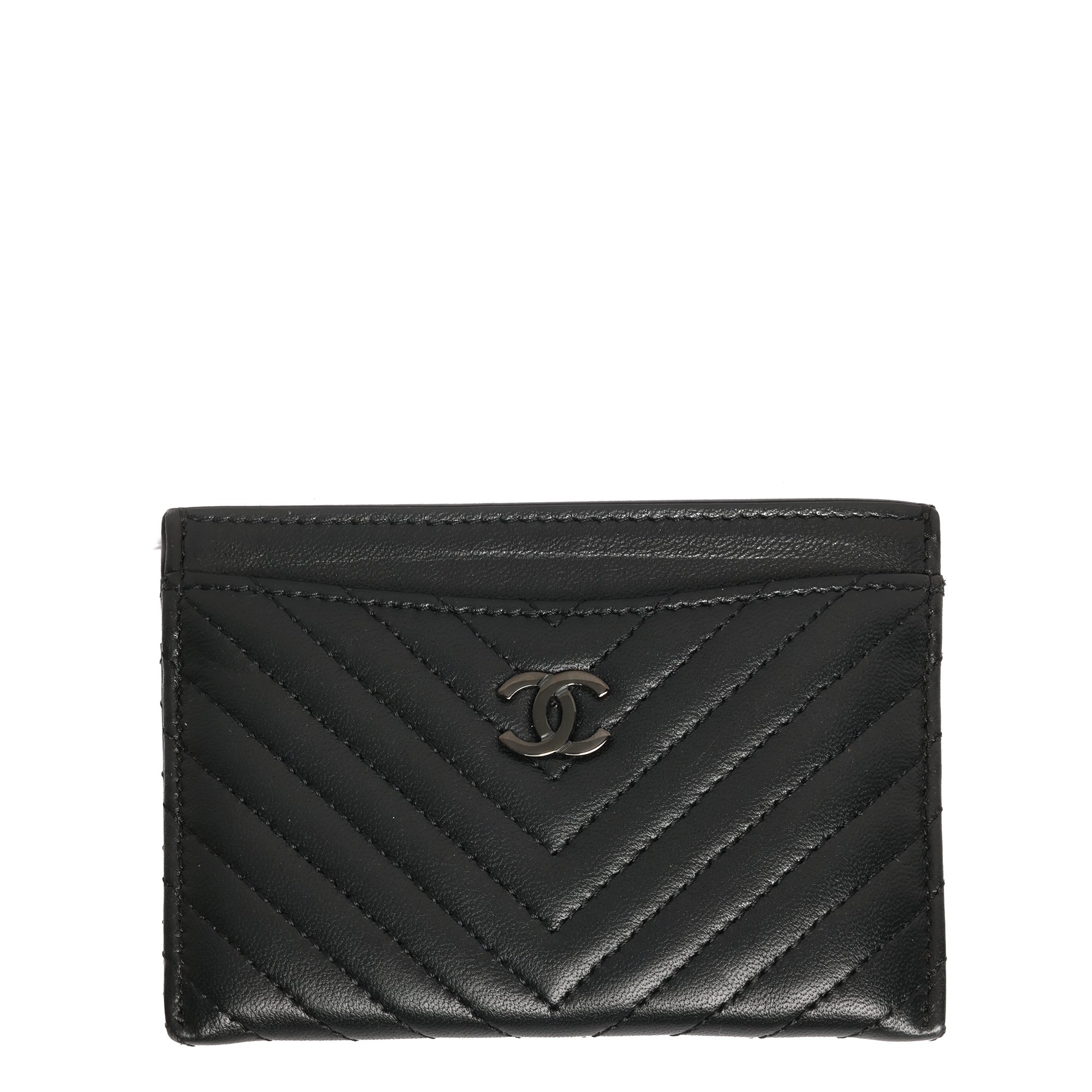 Chanel Chevron Card Holder 2017 AA0161 | Second Hand Accessories