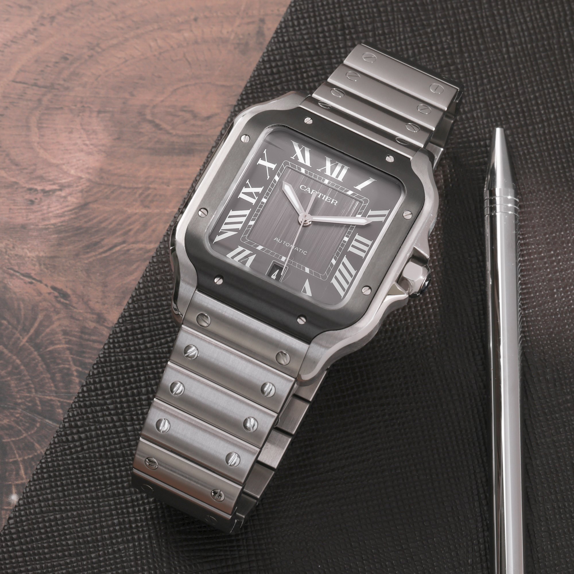 Cartier Santos Large Roestvrij Staal WSSA0037 or 4072