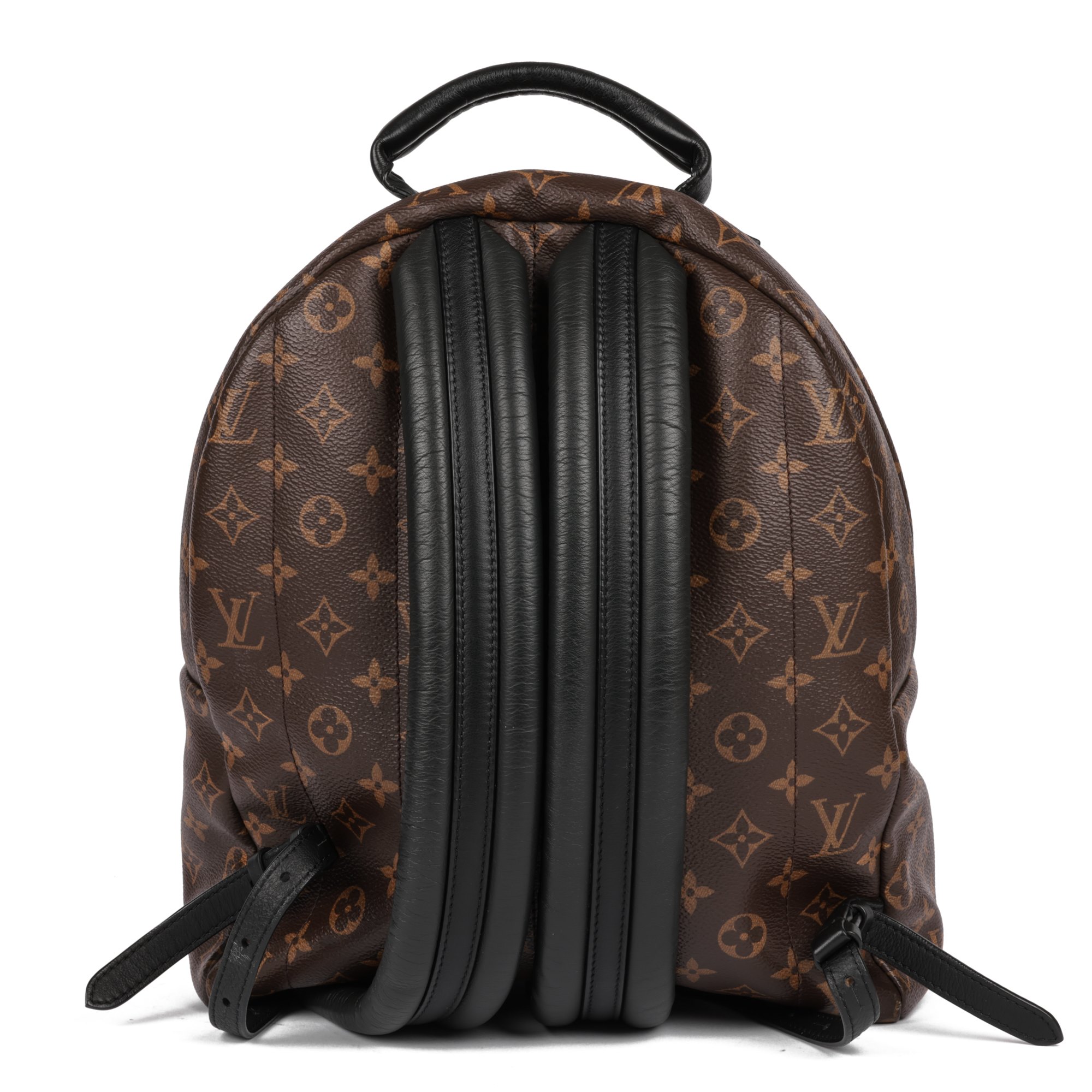 Louis Vuitton Brown Monogram Coated Canvas & Black Calfskin Leather Palm Springs Backpack MM