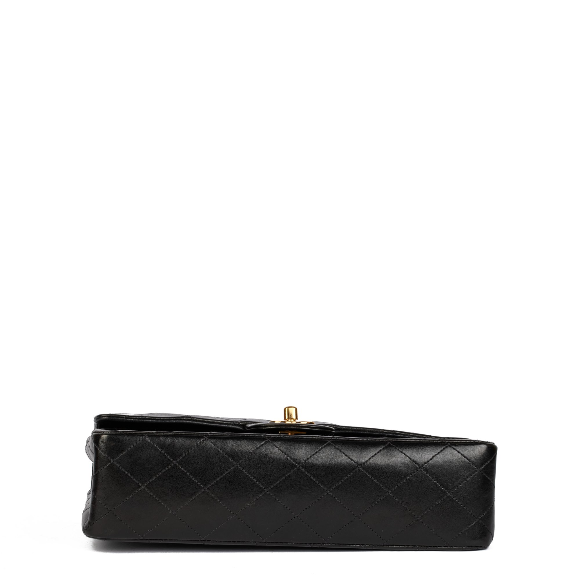 Chanel Black Quilted Lambskin Vintage Medium Classic Double Flap Bag