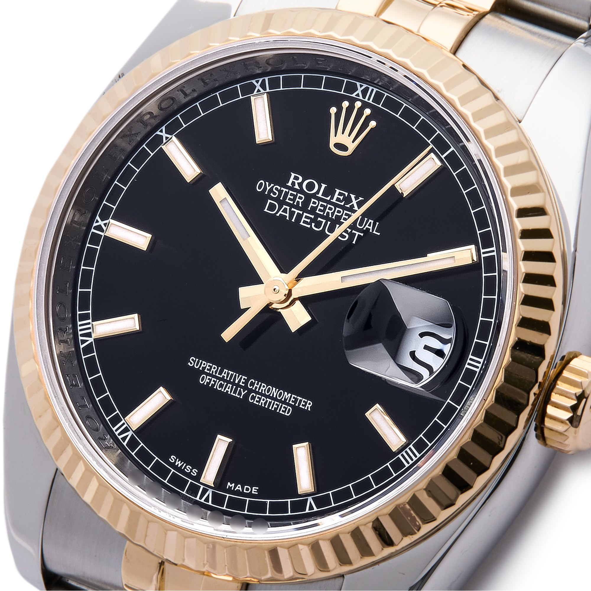 Rolex Datejust 36 Roulette Date Wheel Yellow Gold & Stainless Steel 116233