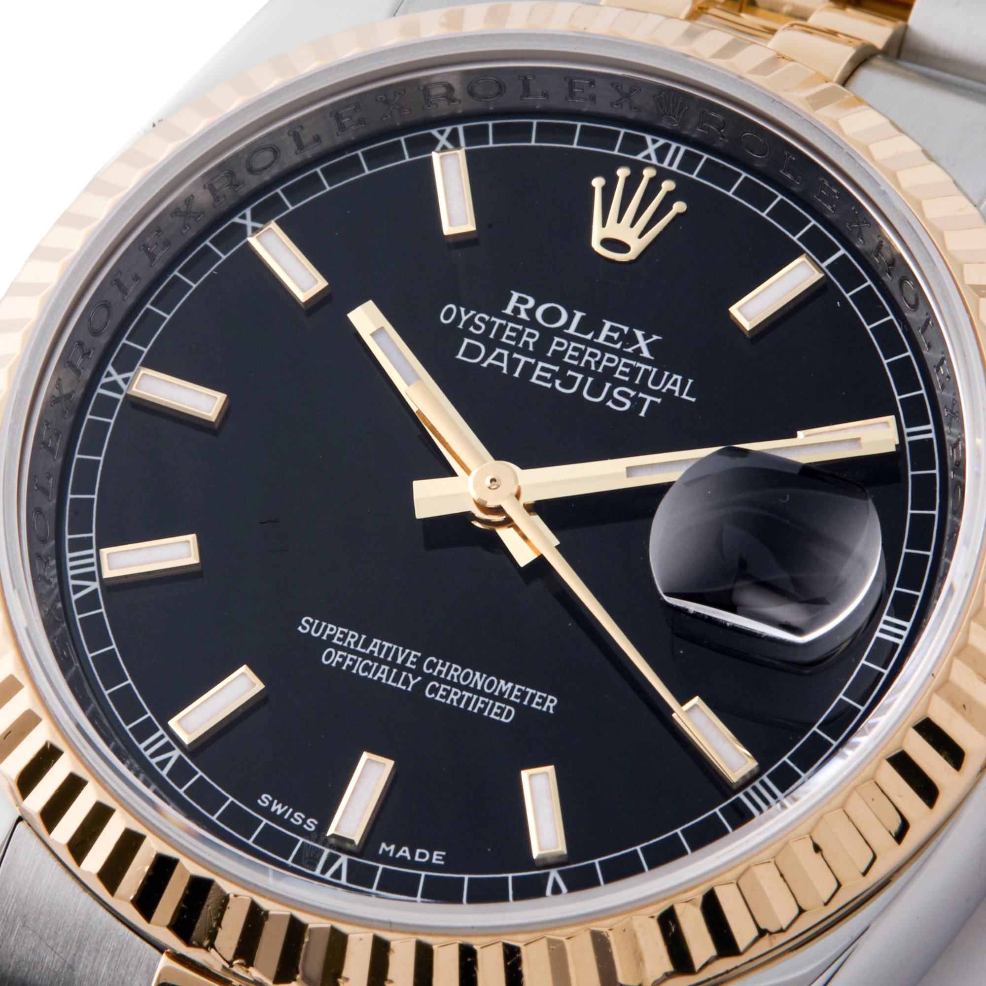 Rolex Datejust 36 Roulette Date Wheel Yellow Gold & Stainless Steel 116233
