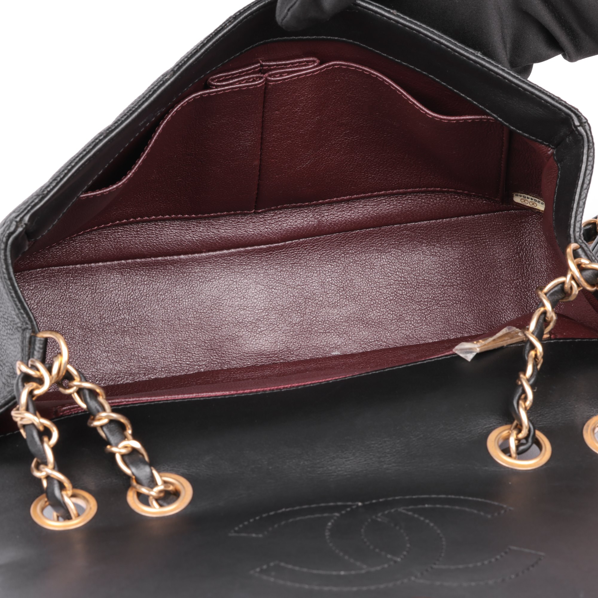 Chanel Black Quilted Caviar Leather Medium Filigree Flap Bag