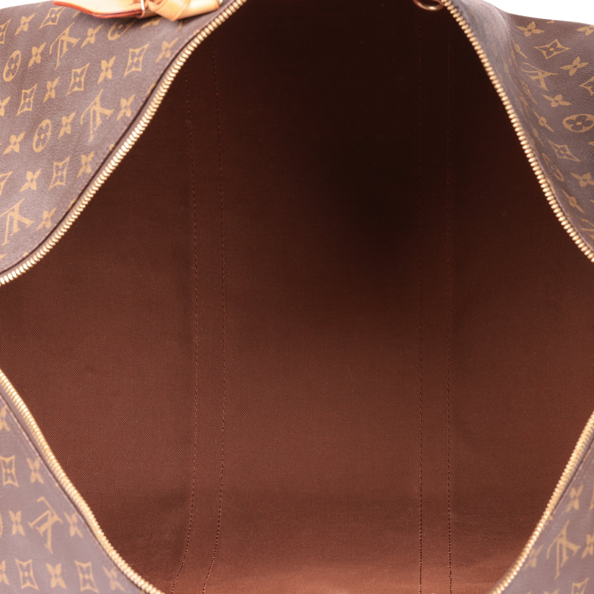 Louis Vuitton Brown Monogram Coated Canvas & Vachetta Leather Keepall Vintage 60
