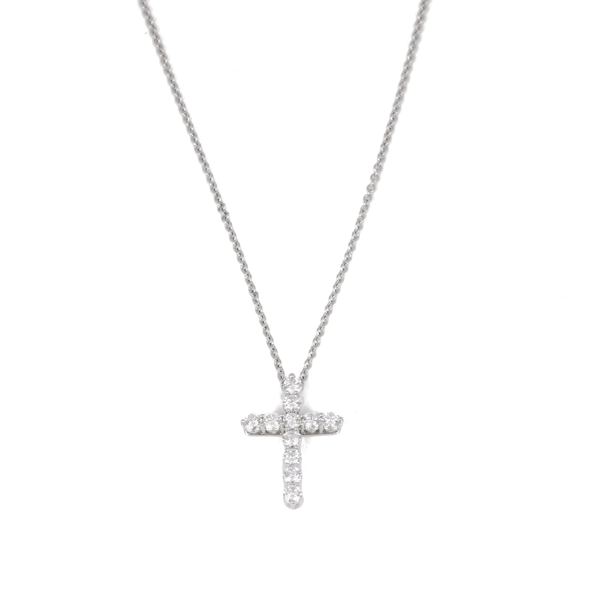 Tiffany & Co. Diamond Small Cross Pendant