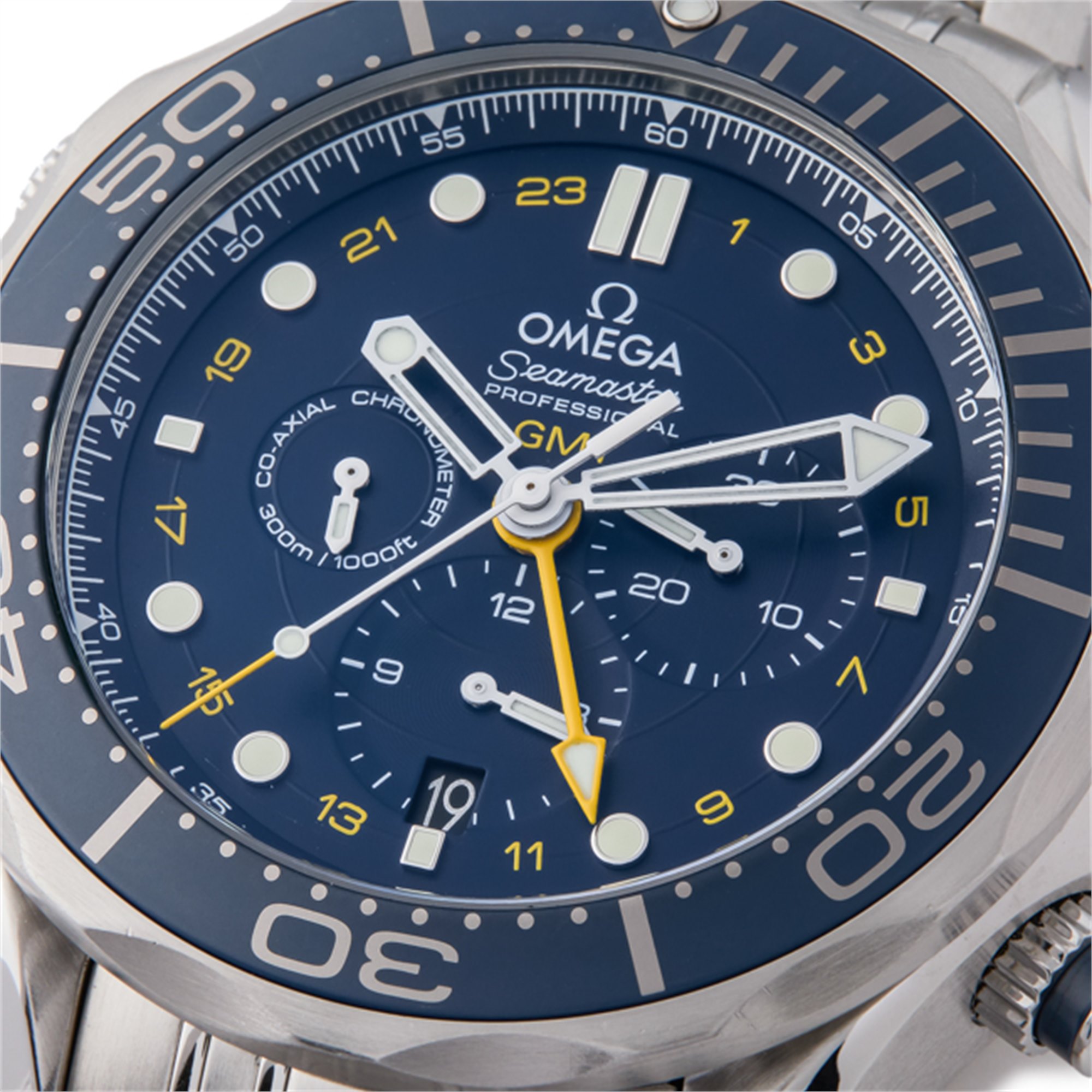 Omega Seamaster Chronograph GMT Stainless Steel 212.30.44.52.03.001