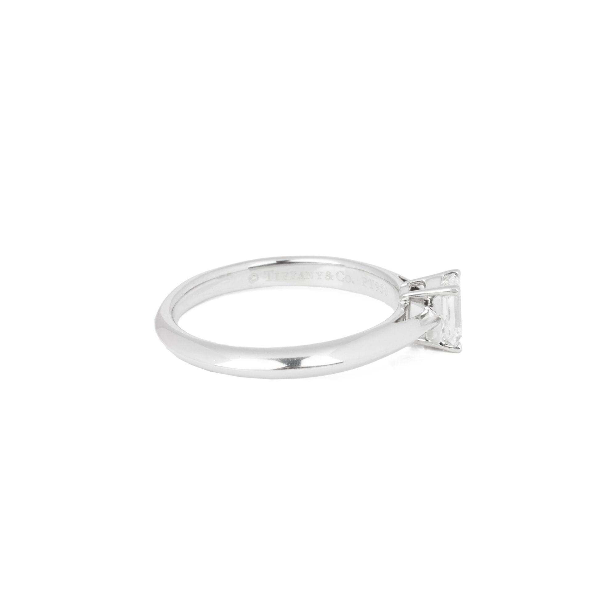 Tiffany & Co. 0.31ct Emerald Cut Diamond Solitaire Ring
