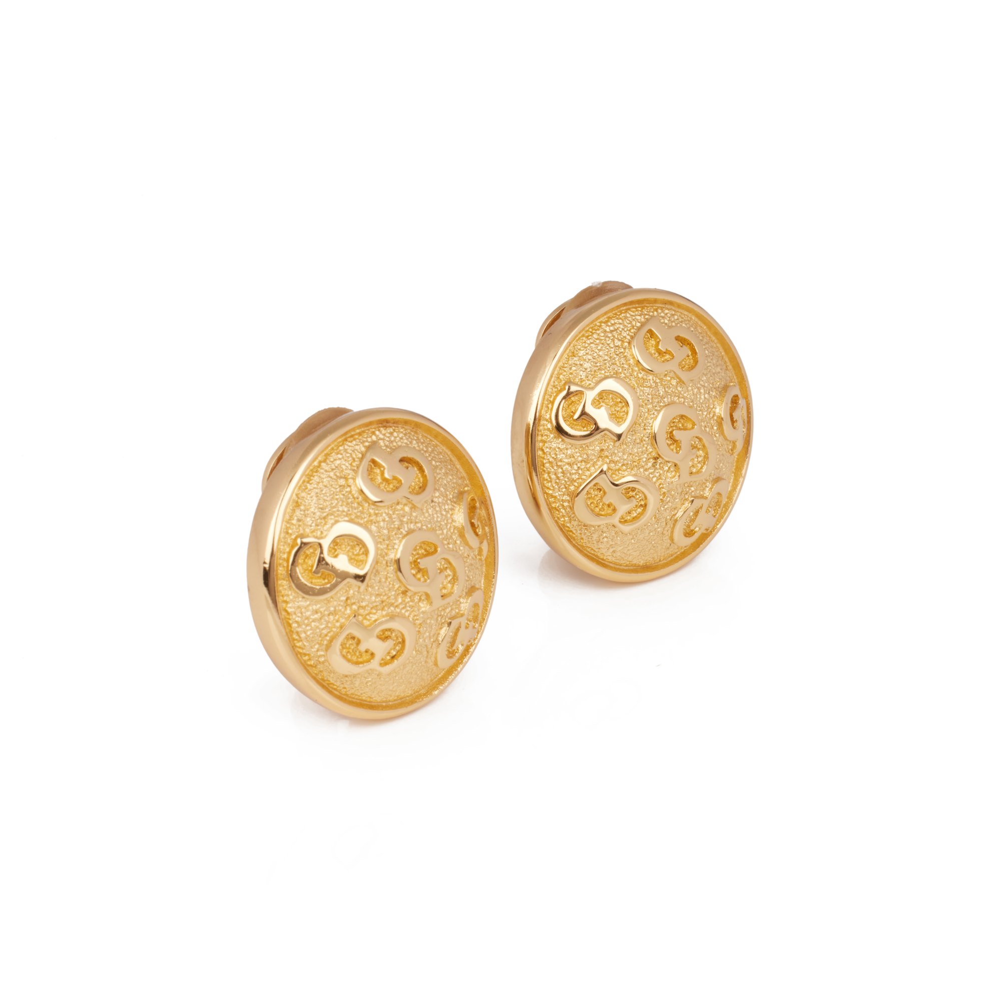 Christian Dior Logo Button Earrings