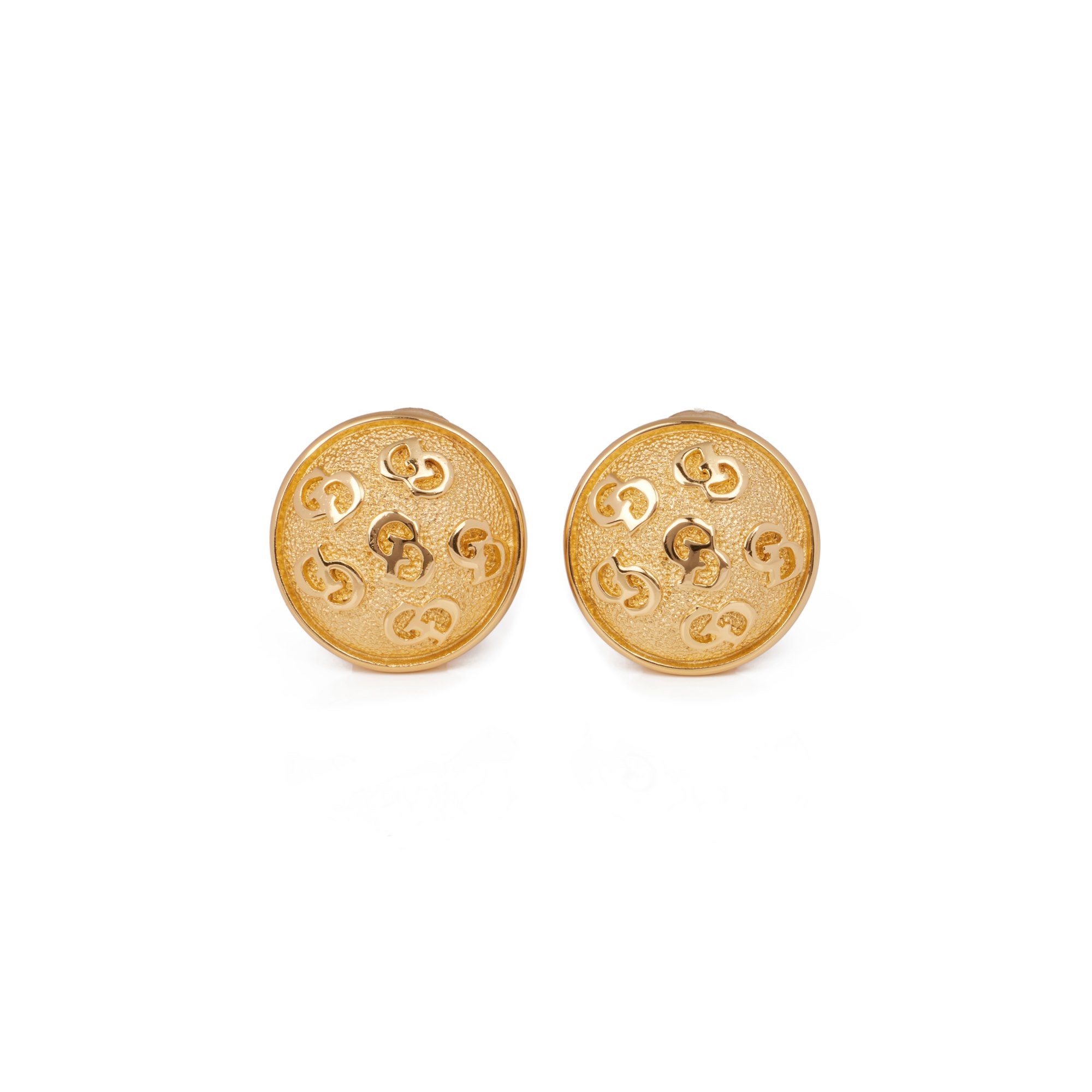 Christian Dior Logo Button Earrings