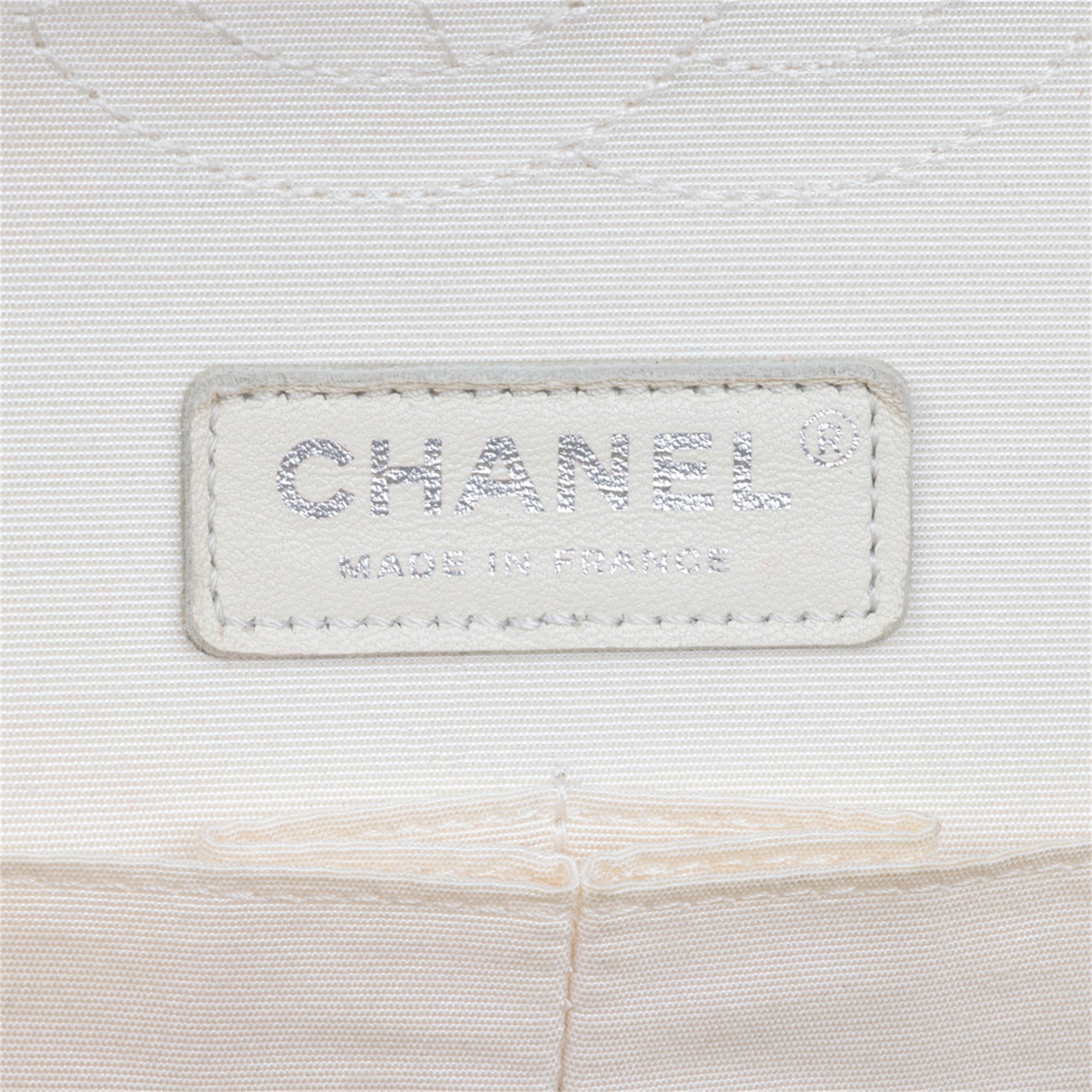 Chanel White Multicolour Quilted Lambskin Airlines Medium Classic Double Flap Bag