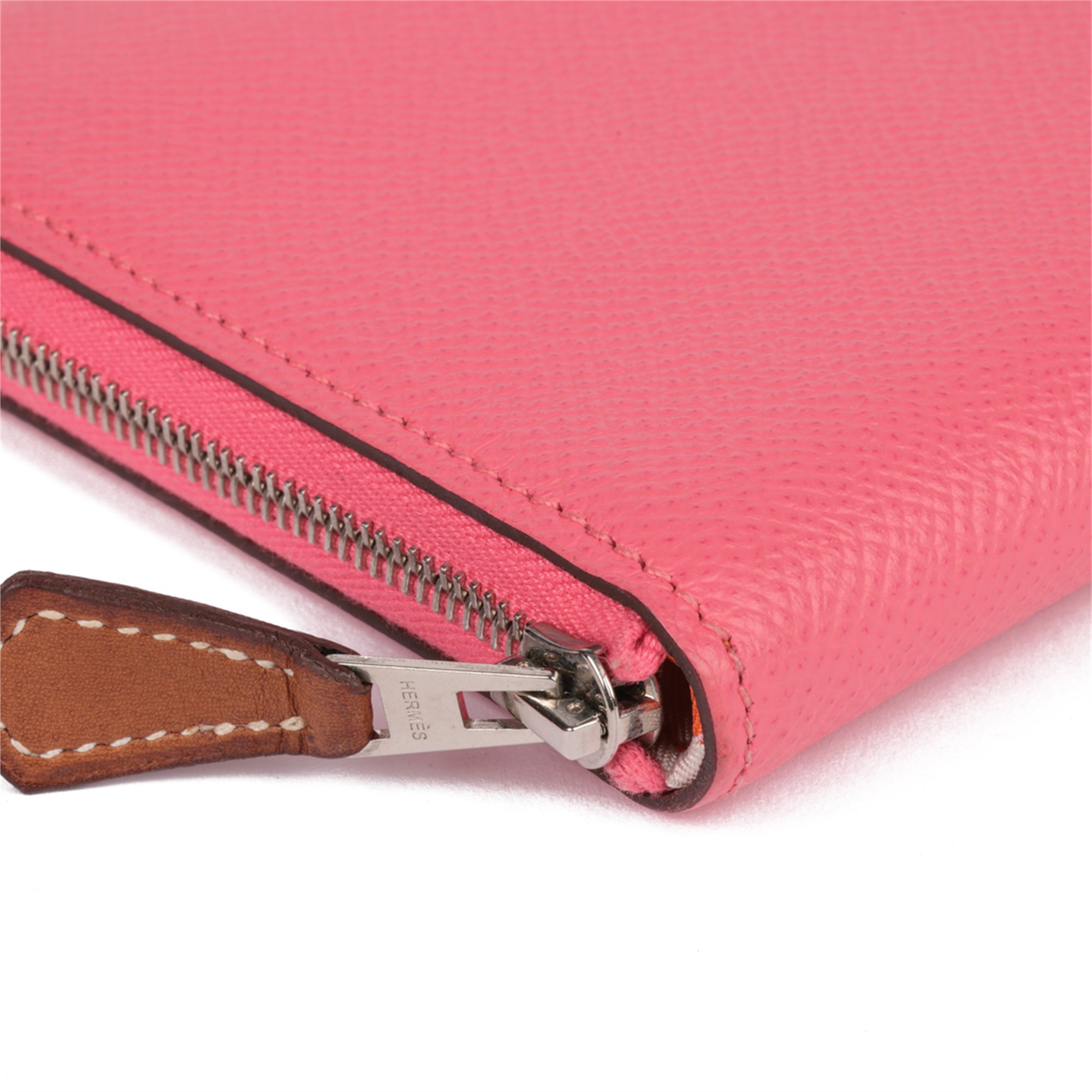 Hermès Rose Lipstick Epsom Leather Silk'In Classique Long Wallet