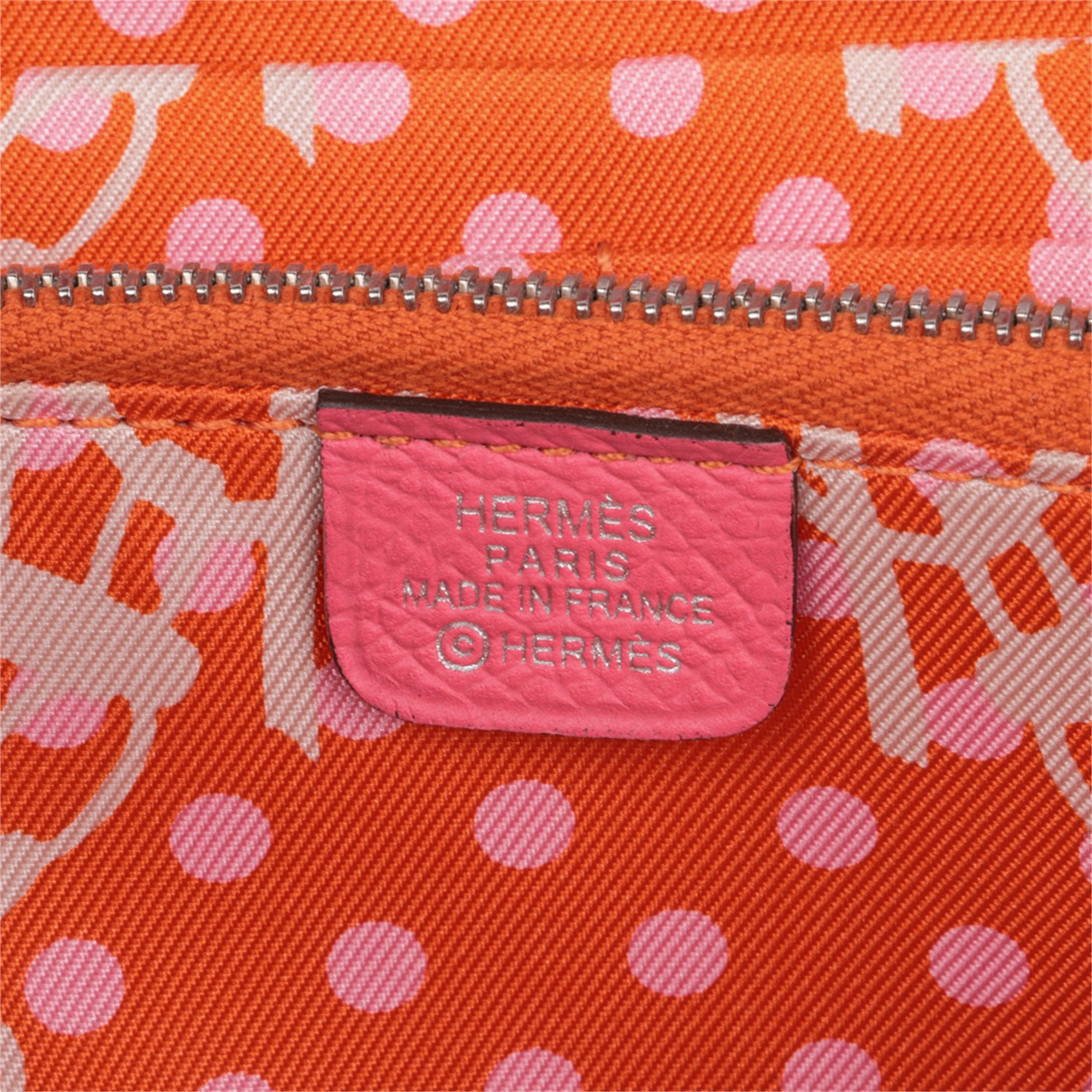 Hermès Rose Lipstick Epsom Leather Silk'In Classique Long Wallet