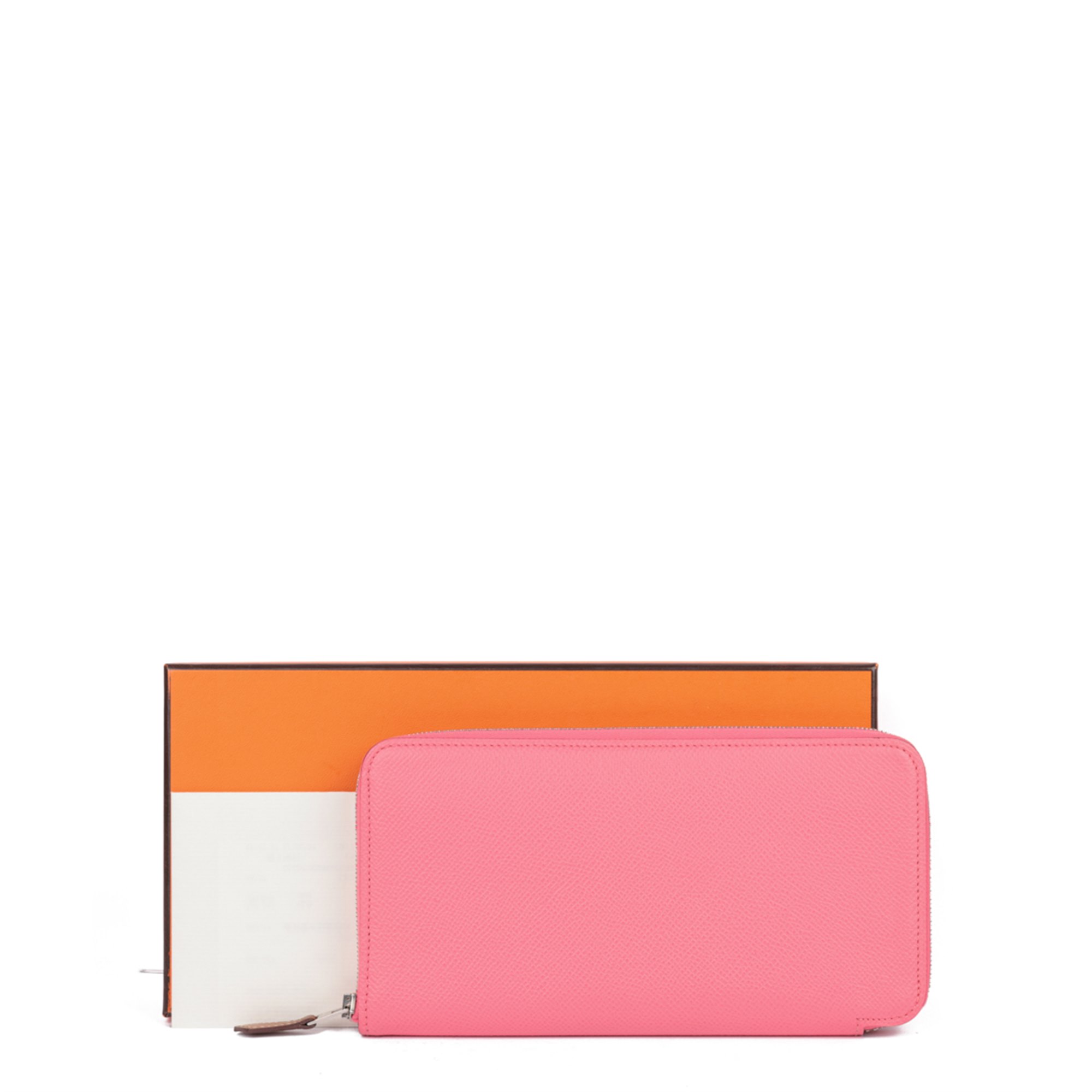 Hermès Rose Lipstick Epsom Leather Silk'In Classique Long Wallet