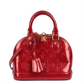 Louis Vuitton Red Monogram Vernis Leather Alma BB