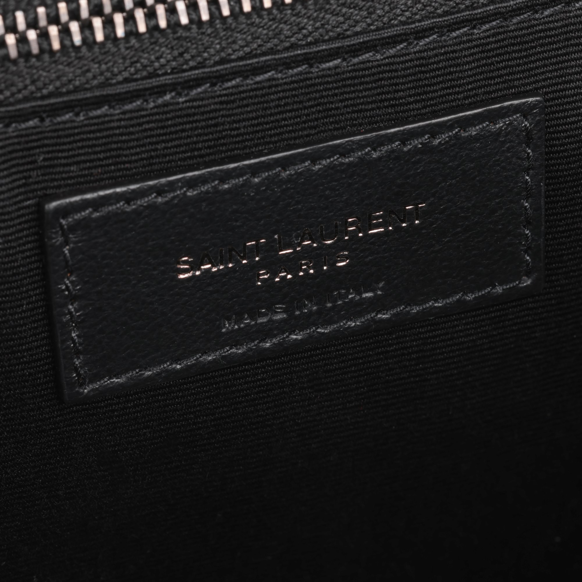 Saint Laurent Blanc Vintage Crinkled Lambskin Leather Medium Niki
