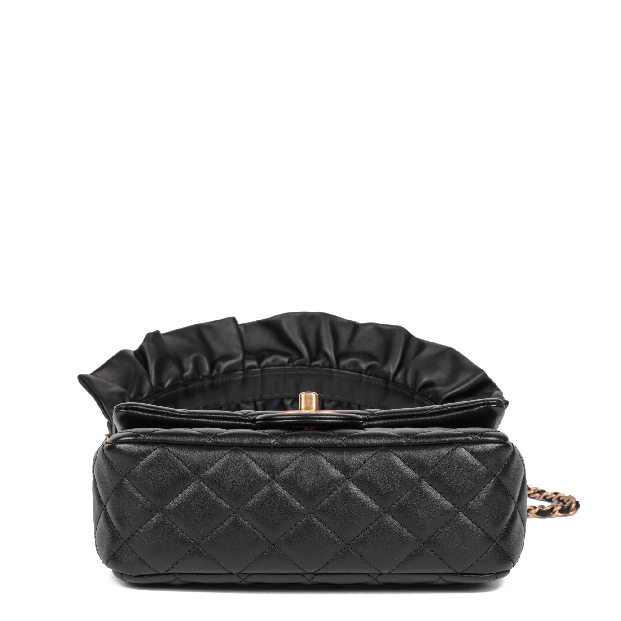 Chanel Black Quilted Lambskin Romance Rectangular Mini Flap Bag