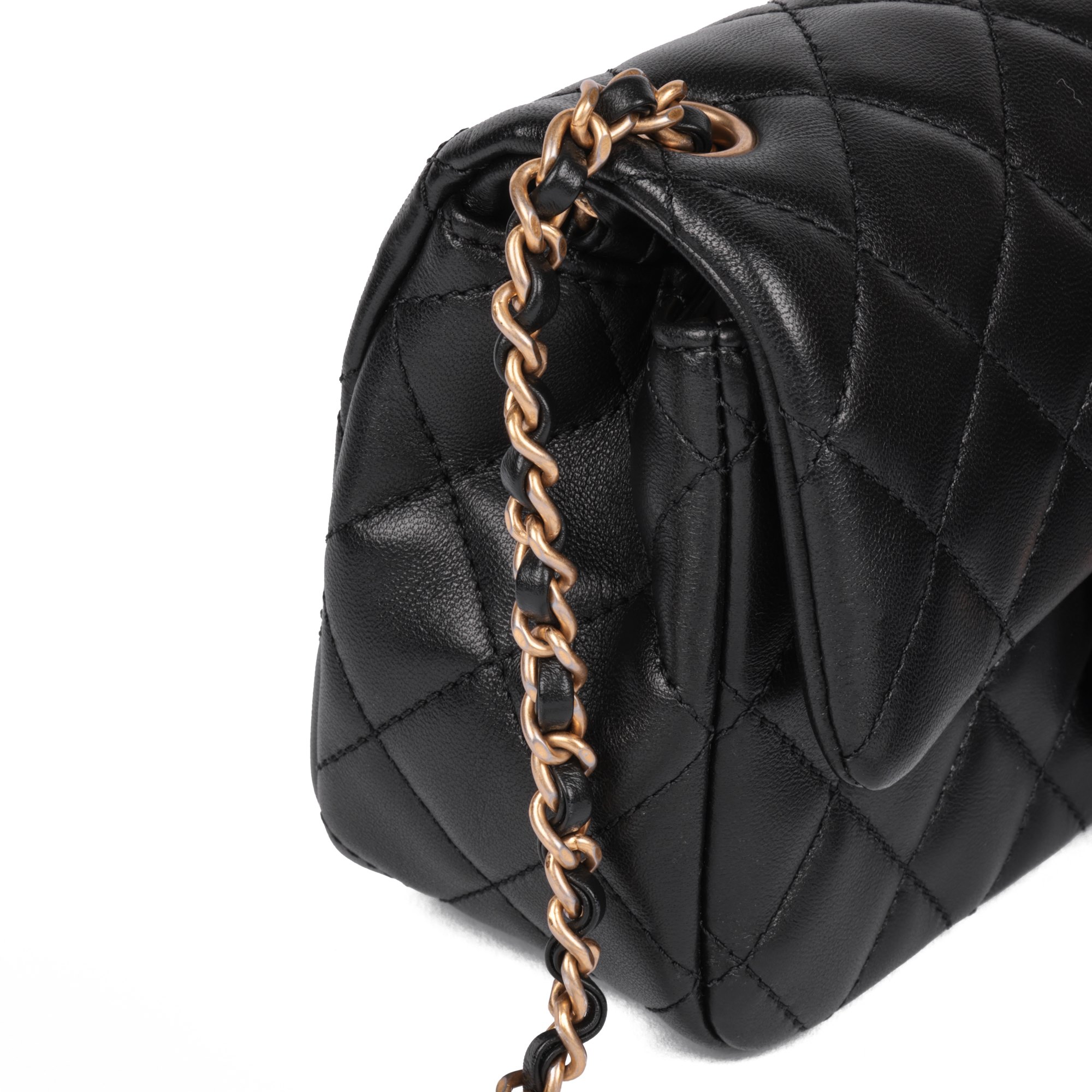 Chanel Black Quilted Lambskin Romance Rectangular Mini Flap Bag