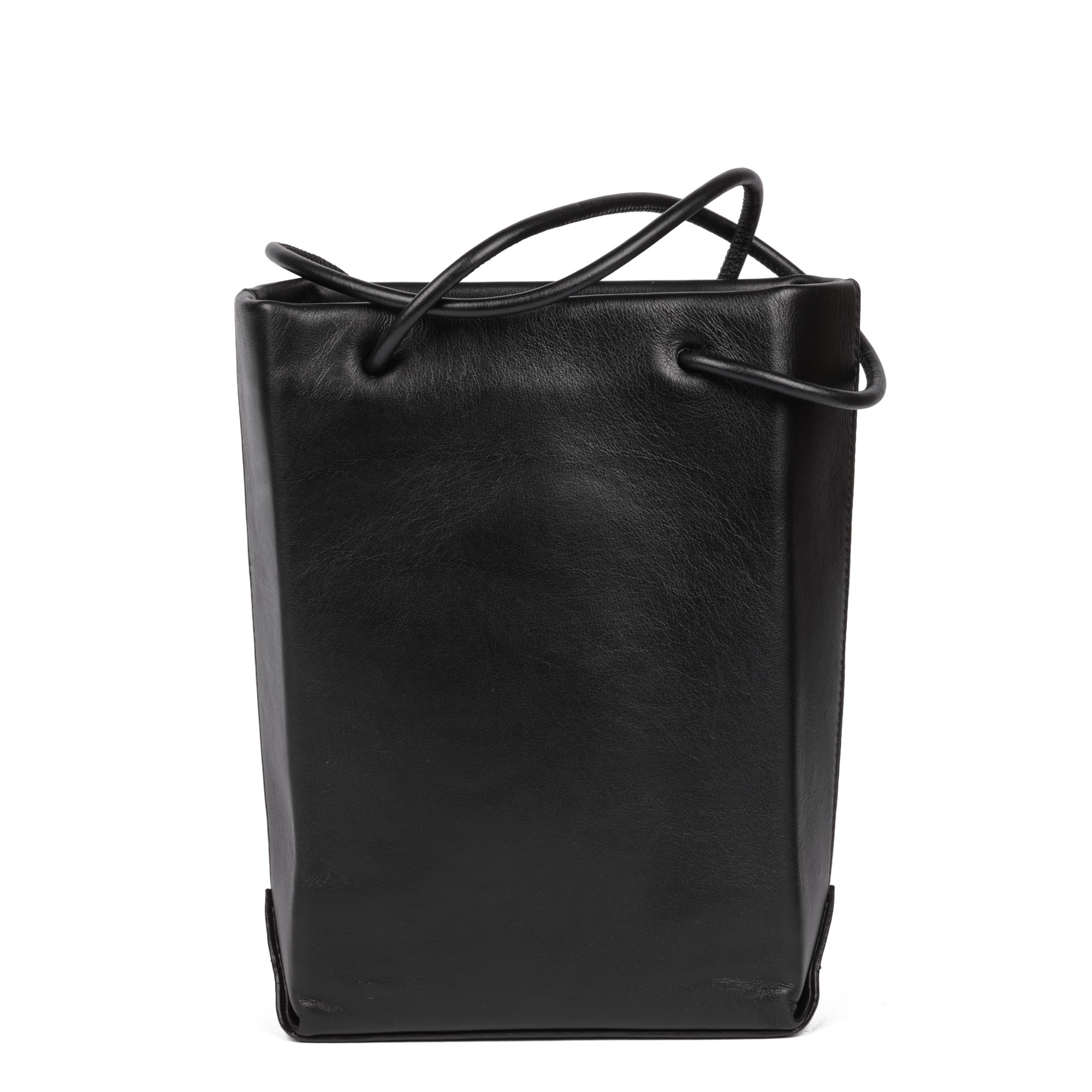 Chanel Black & White Lambskin Mini Shopping Bag Tote