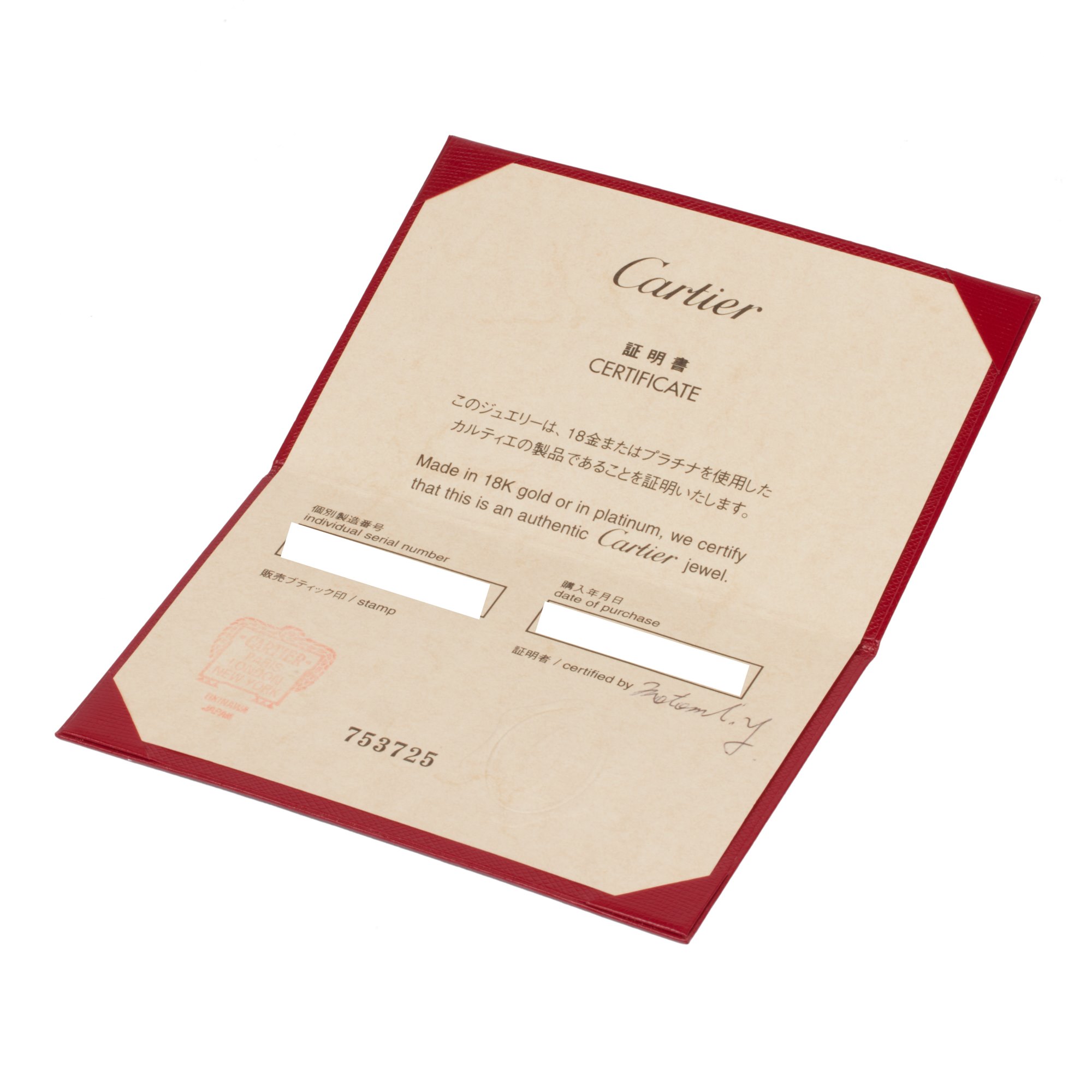 Cartier Love Platinum Band Ring