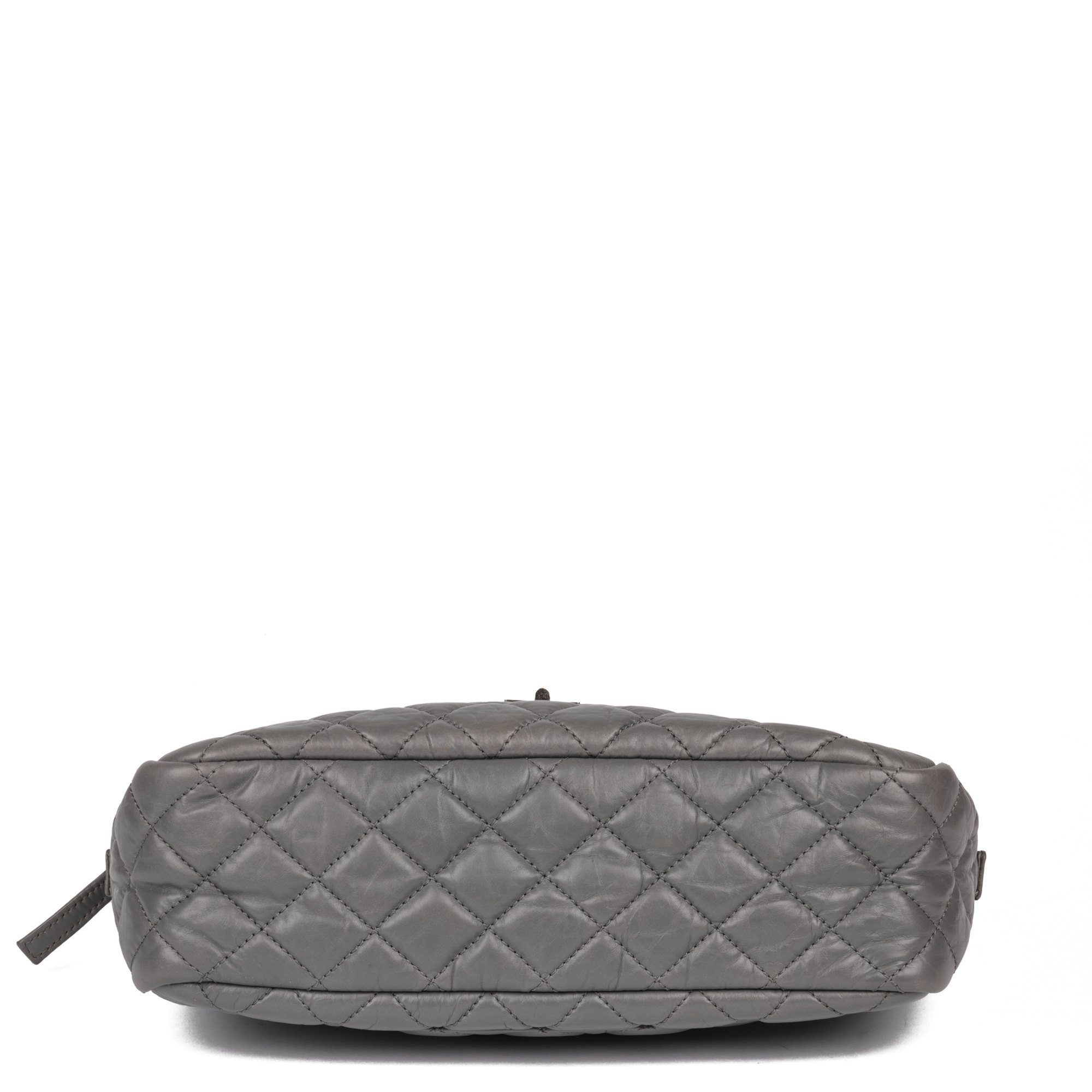 Chanel Grey Aged Calfskin Leather Medium Reissue Camera Bag
