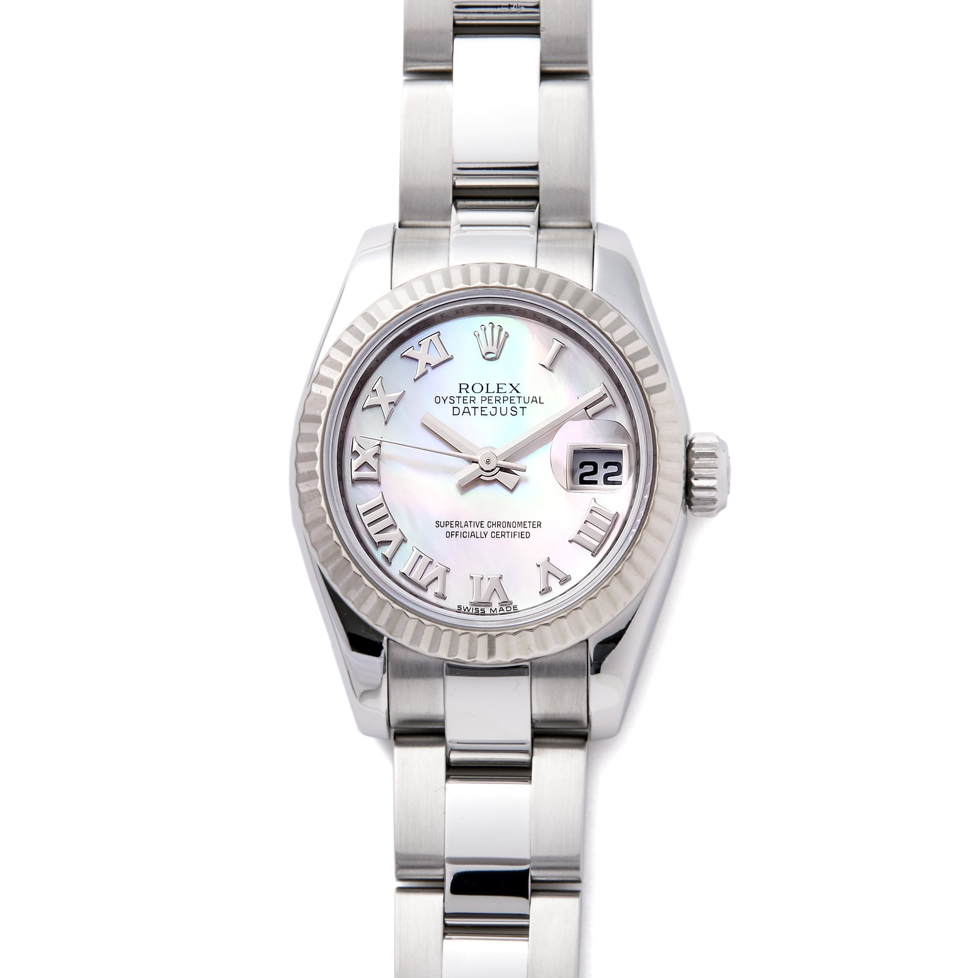Rolex Datejust 26 Mother of Pearl White Gold & Stainless Steel 179174