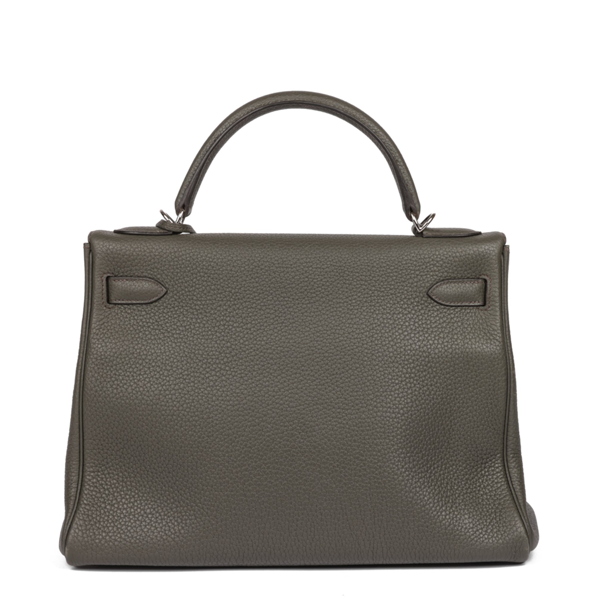 Hermès Olive Togo Leather Kelly 32cm Retourne