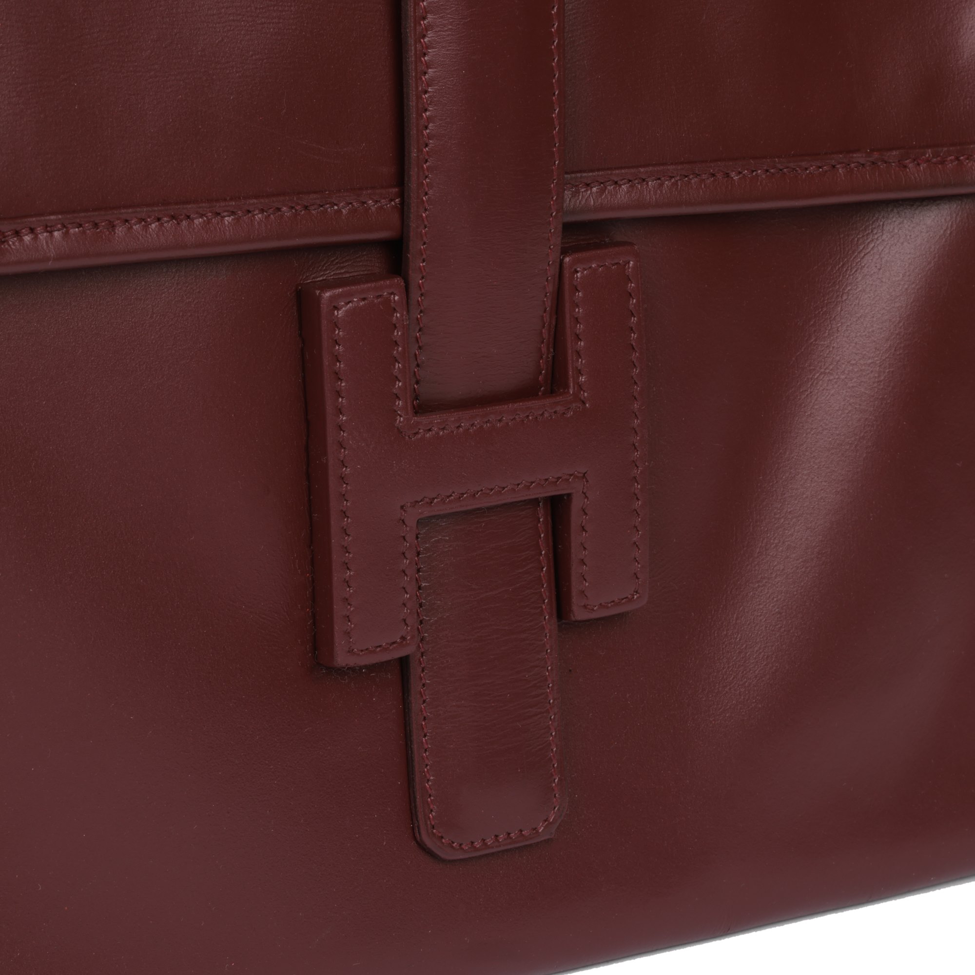 Hermès Rouge H Box Calf Leather Vintage Jige 29