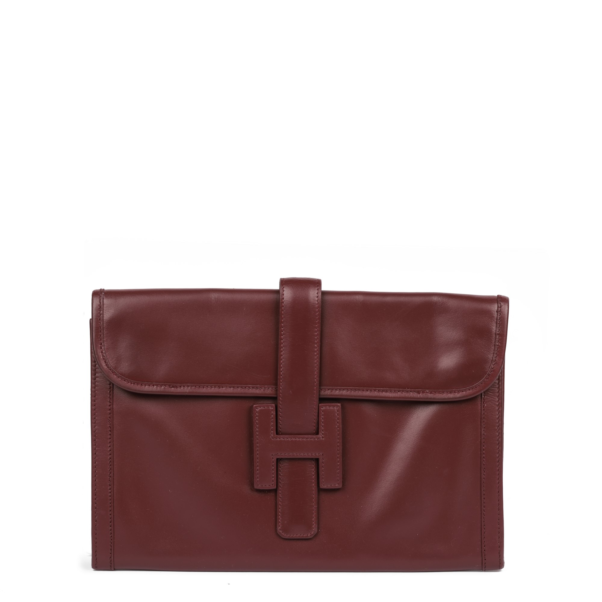 Hermès Rouge H Box Calf Leather Vintage Jige 29