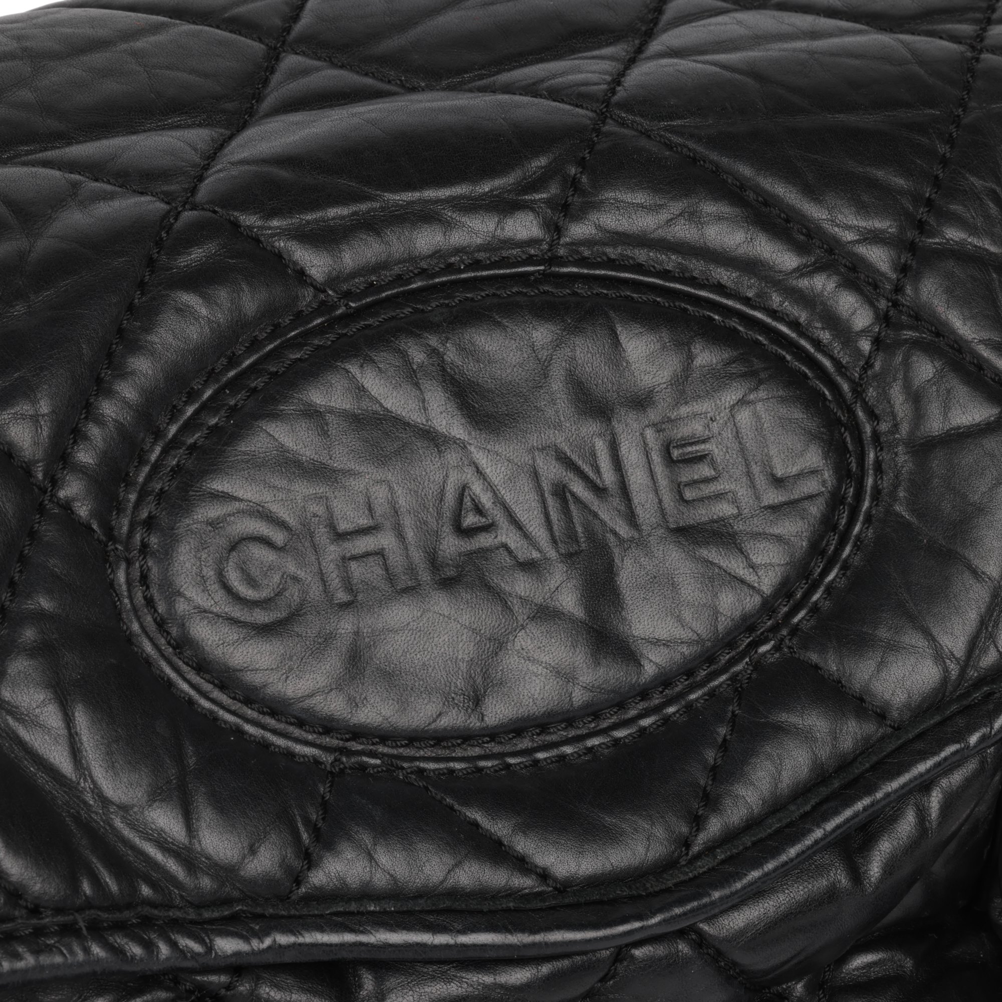 Chanel Black Lambskin Lady Braid Flap Tote