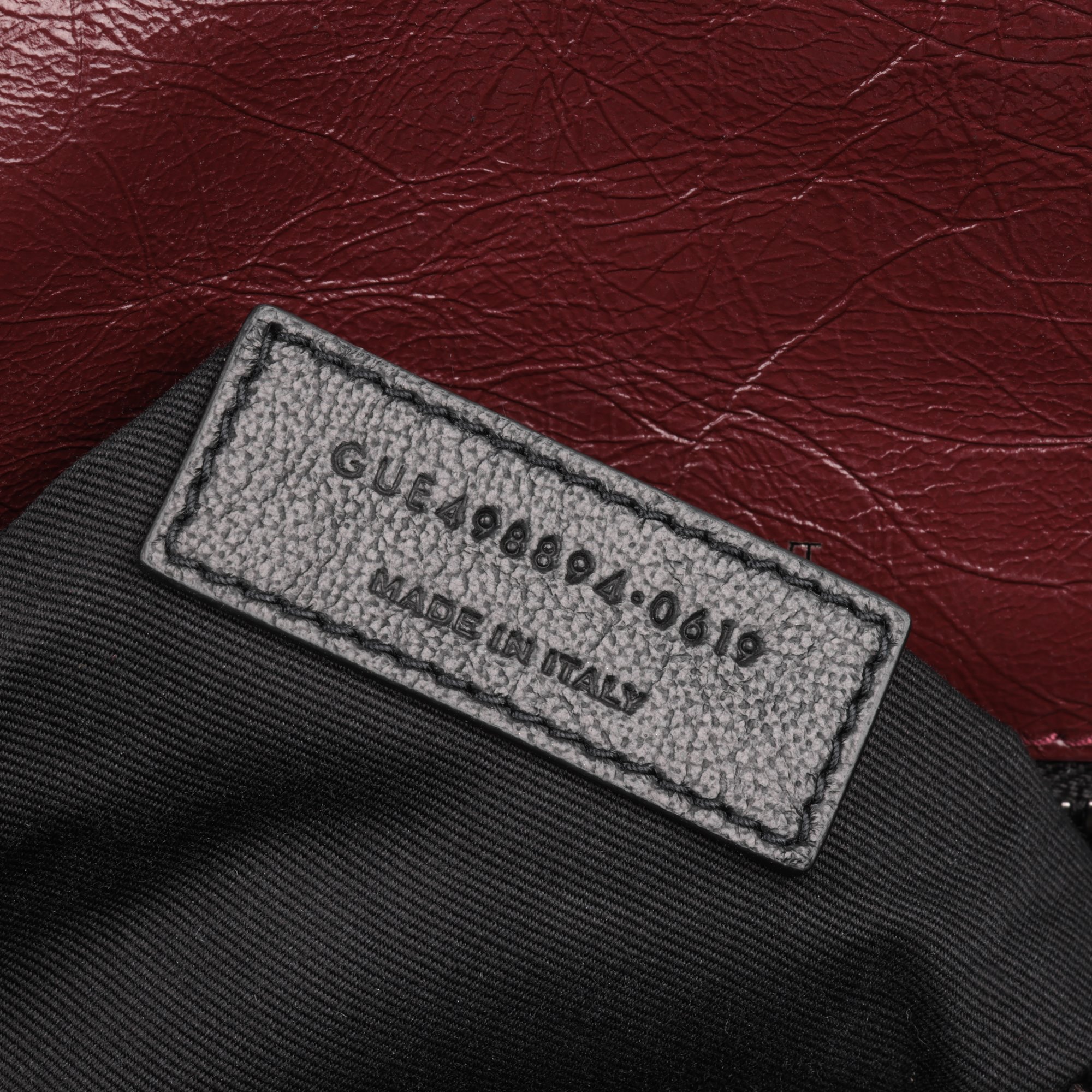 Saint Laurent Rouge Legion Crinkled Vintage Calfskin Leather Medium Niki