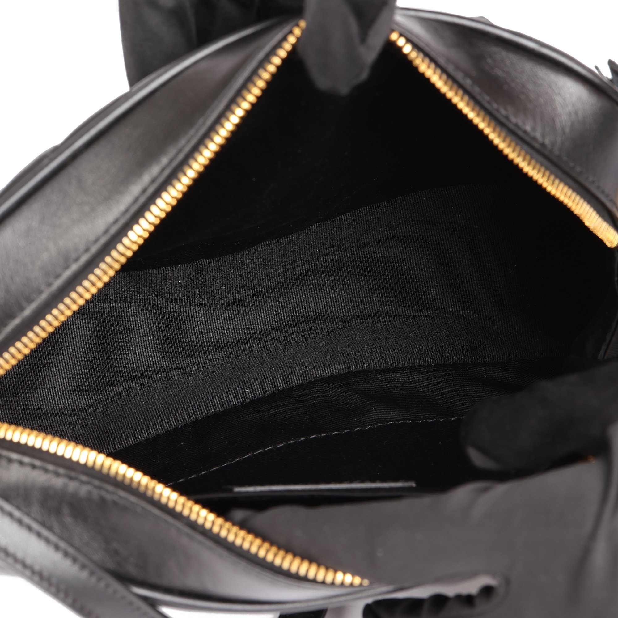 Saint Laurent Black Chevron Quilted Calfskin Leather Lou Camera Bag