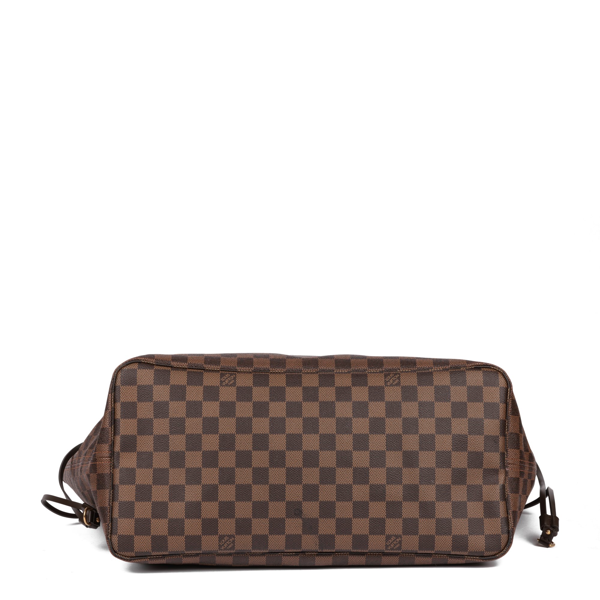 Louis Vuitton Damier Ebene Coated Canvas and Brown Calfskin Leather Neverfull GM