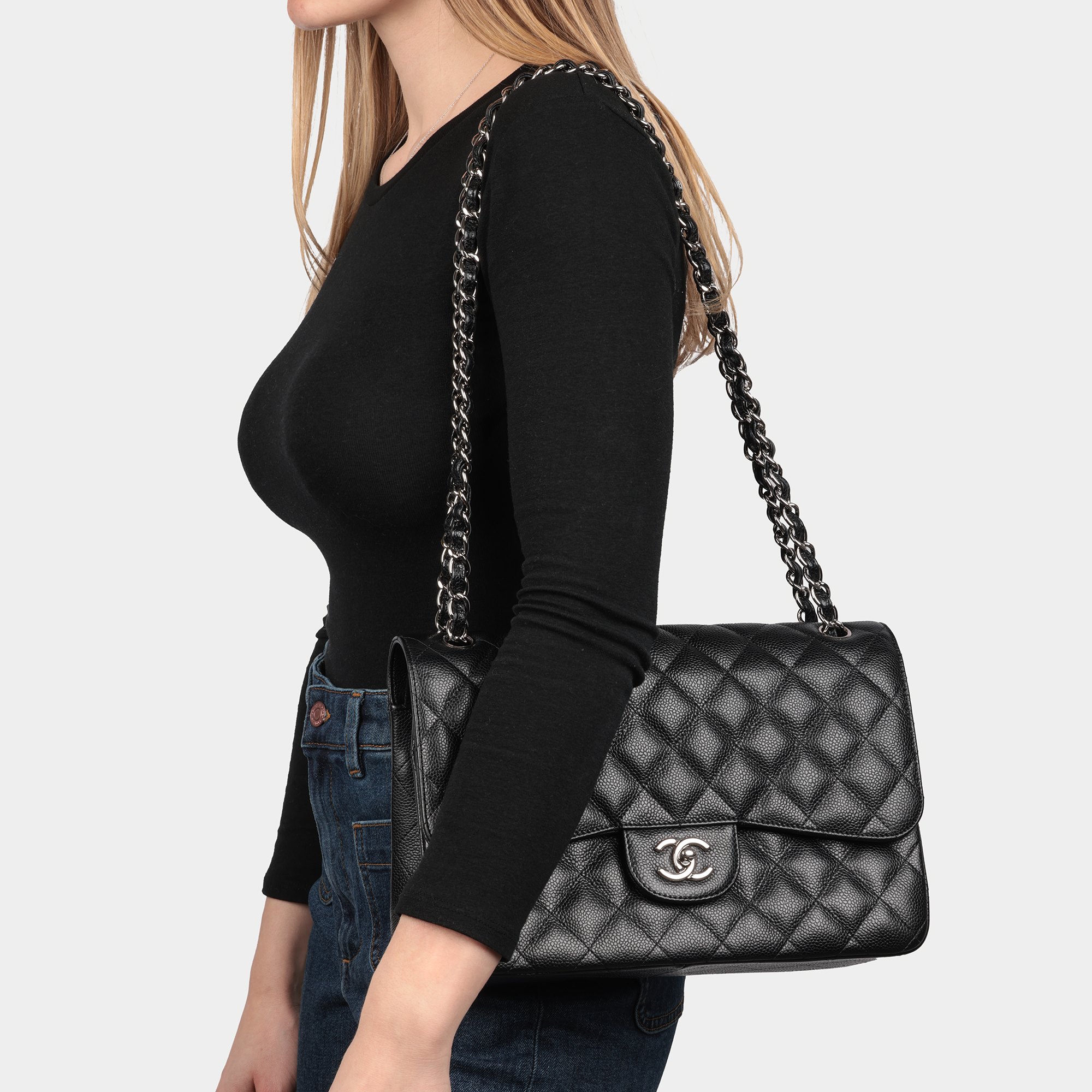 Chanel Jumbo Classic Double Flap Bag 2014 CB865 | Second Hand Handbags