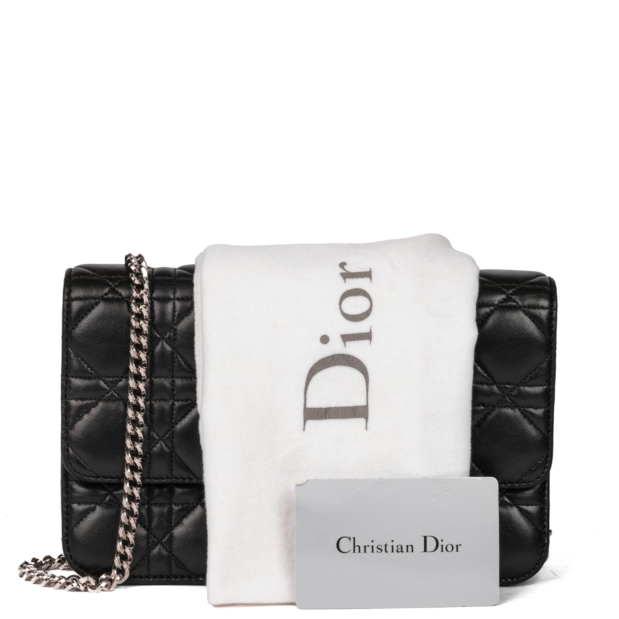 Christian Dior Black Quilted Lambskin Miss Dior Flap Bag