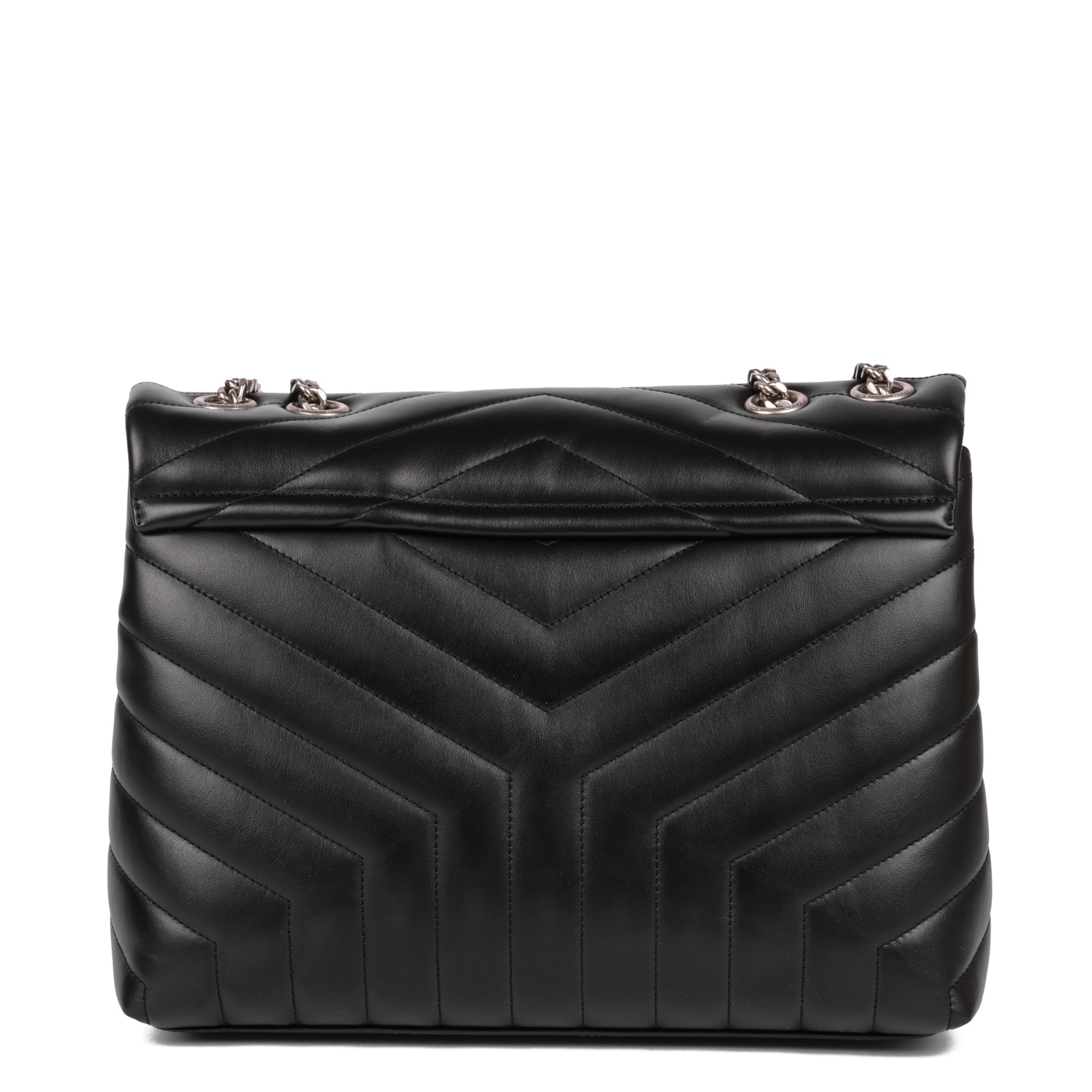 Saint Laurent Black Y Quilted Calfskin Leather Medium Loulou