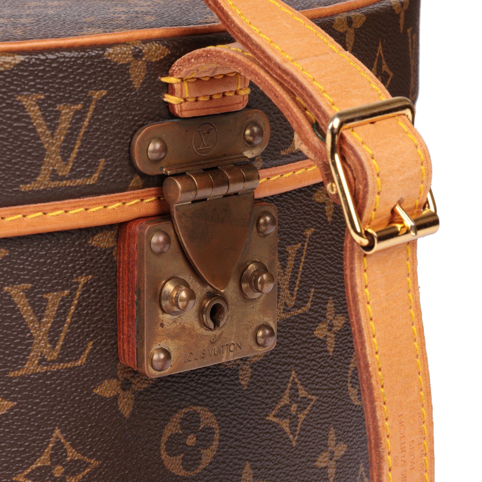 Louis Vuitton Brown Monogram Coated Canvas & Vachetta Leather Boite Chapeaux 40