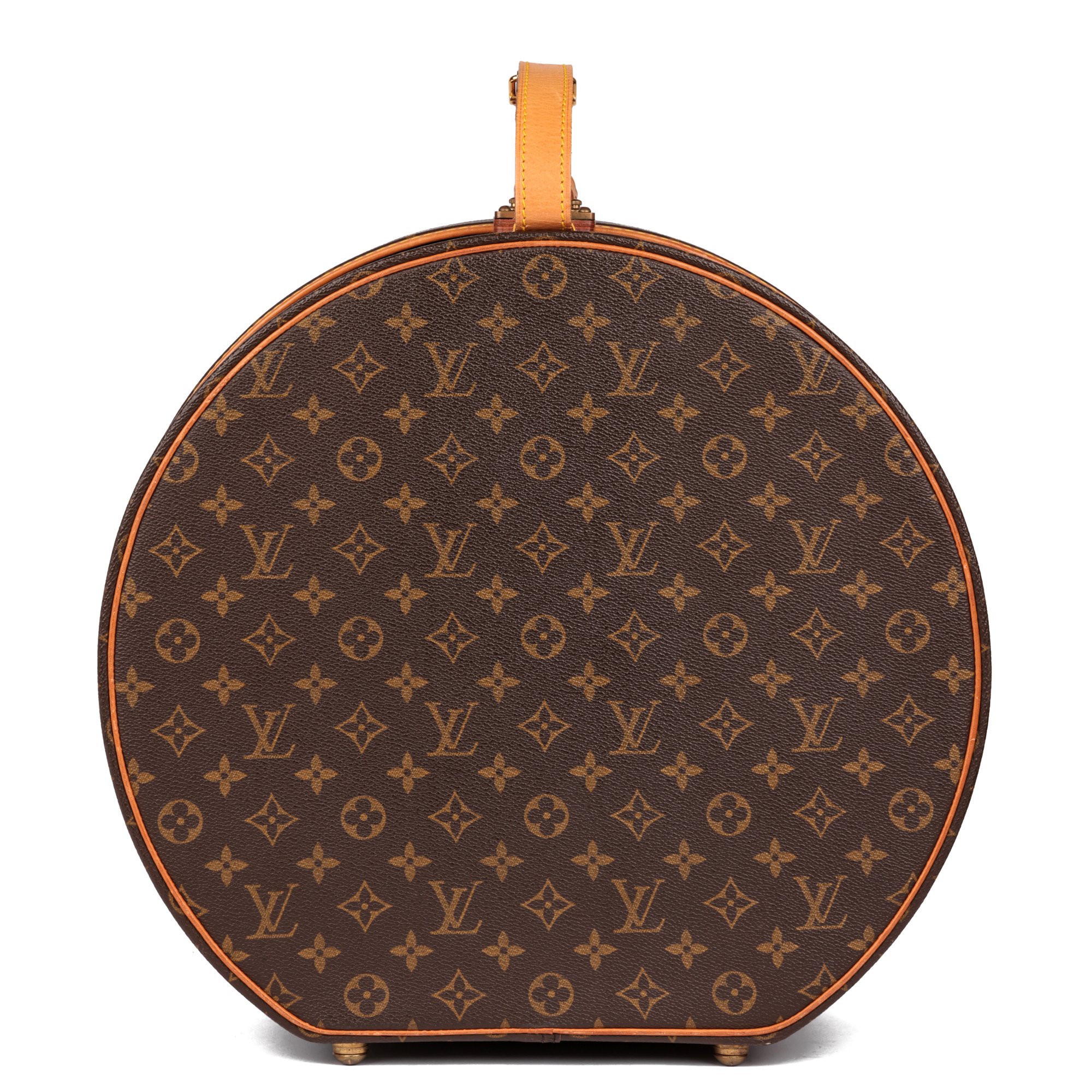 Louis Vuitton Brown Monogram Coated Canvas & Vachetta Leather Boite Chapeaux 40