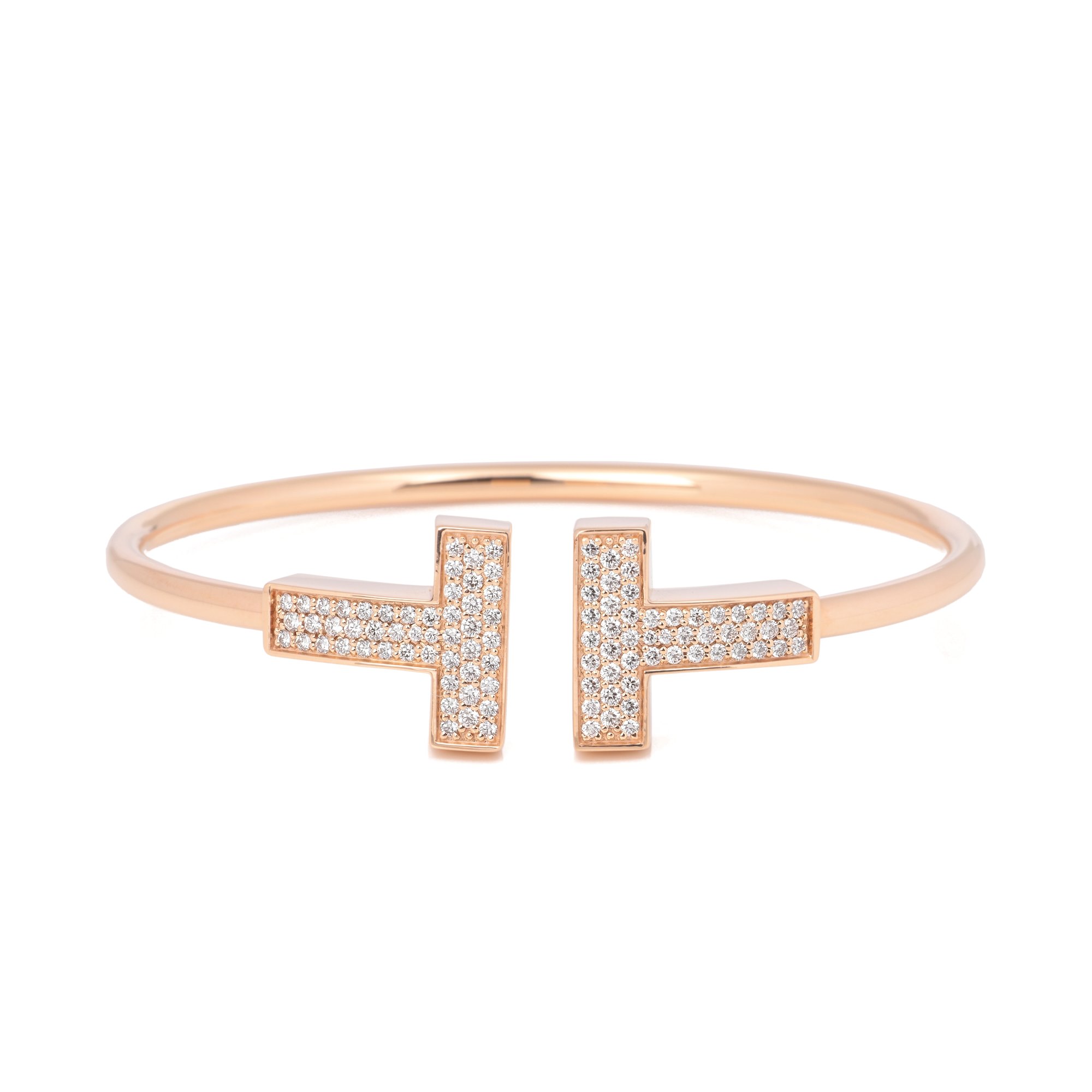 Tiffany & Co. T wide Diamond Wire Bracelet