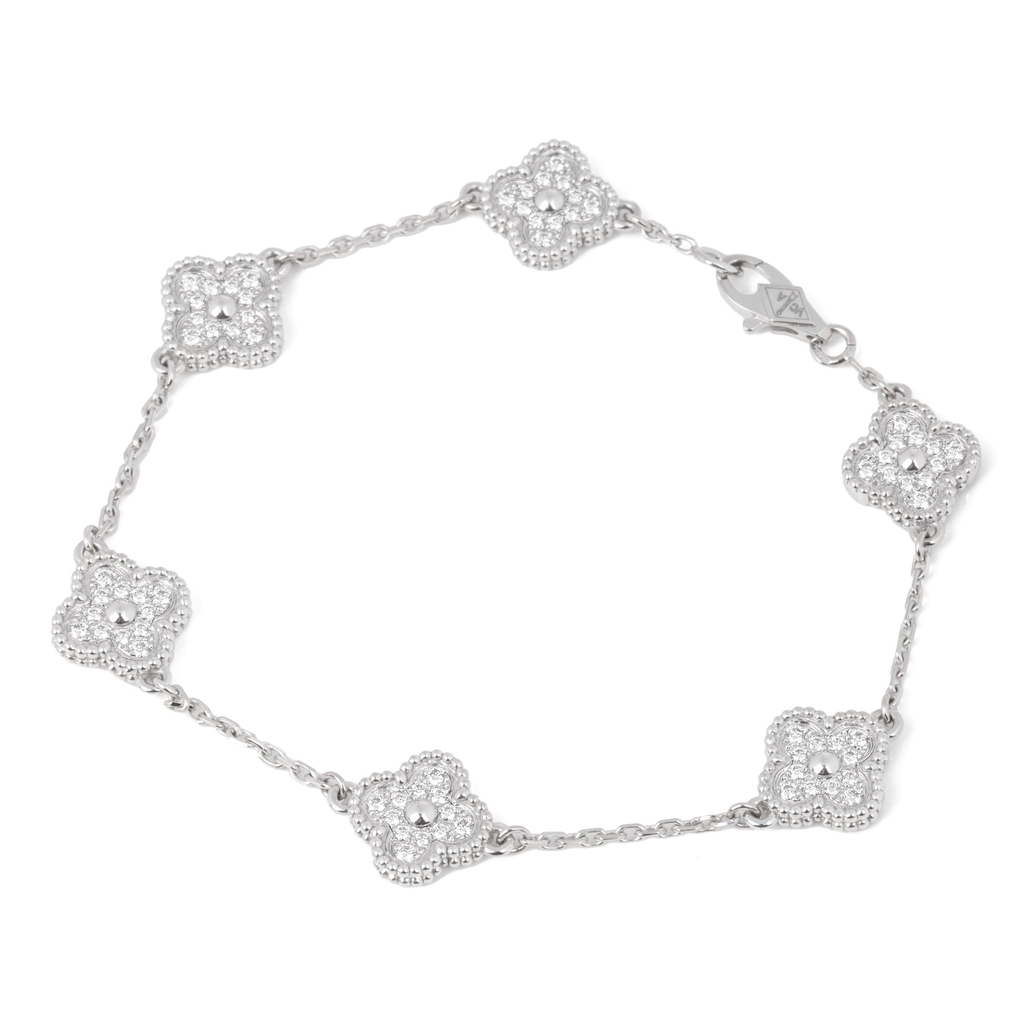 Van Cleef & Arpels Sweet Alhambra 6 Motif Diamond Bracelet