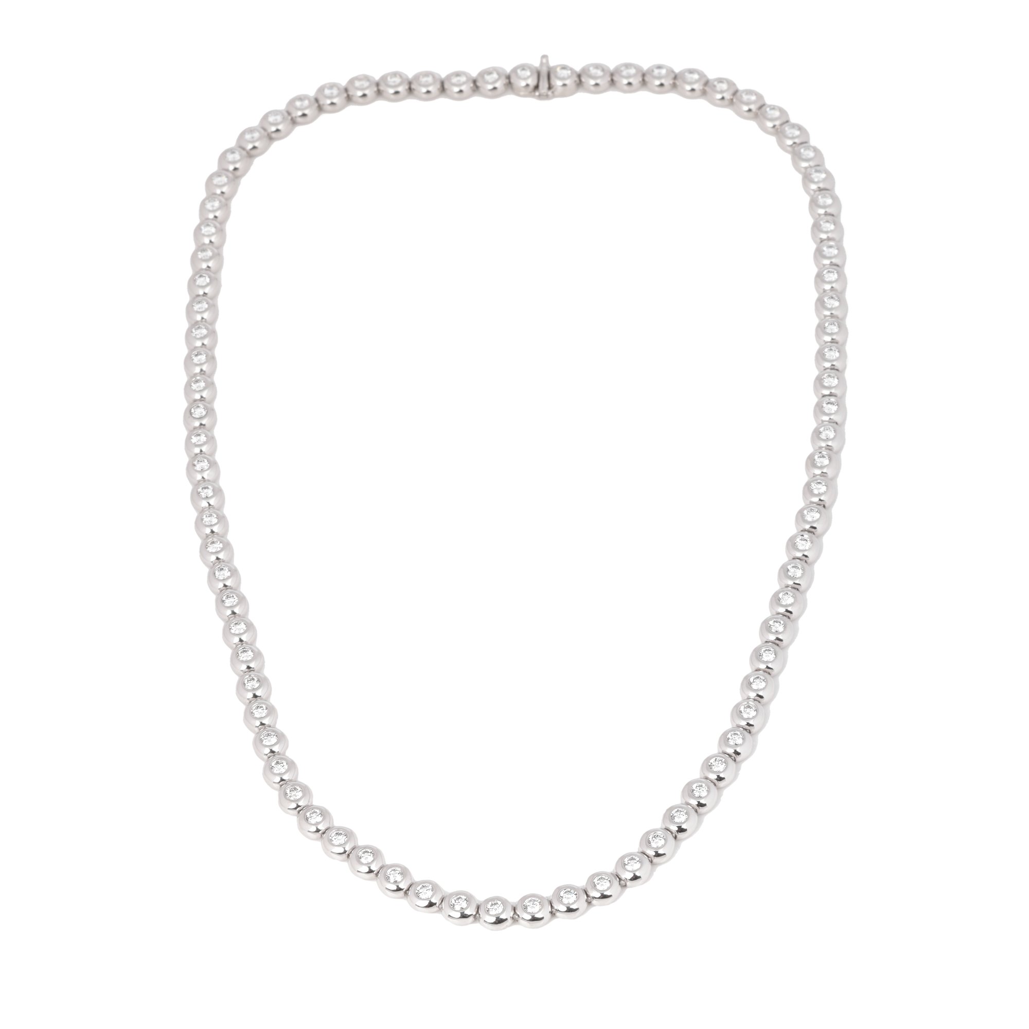Tiffany & Co. Bezel Set Diamond Tennis Necklace
