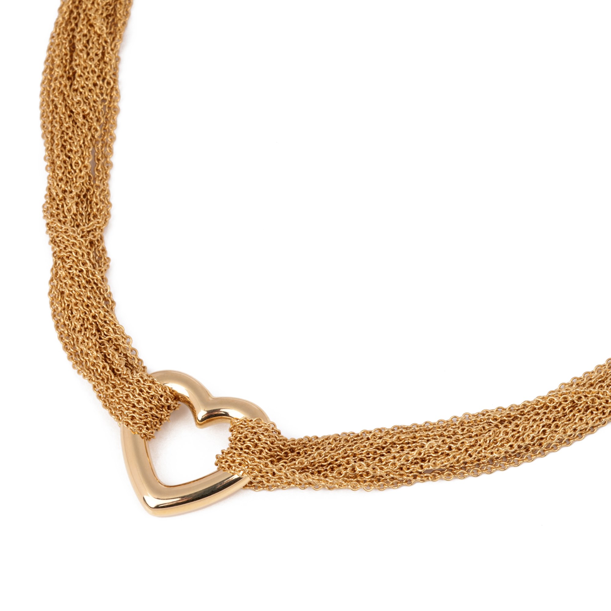 Reis Stijg Zwerver Tiffany & Co. Heart Multistrand Necklace COMJ717 | Tweedehands Juwelen