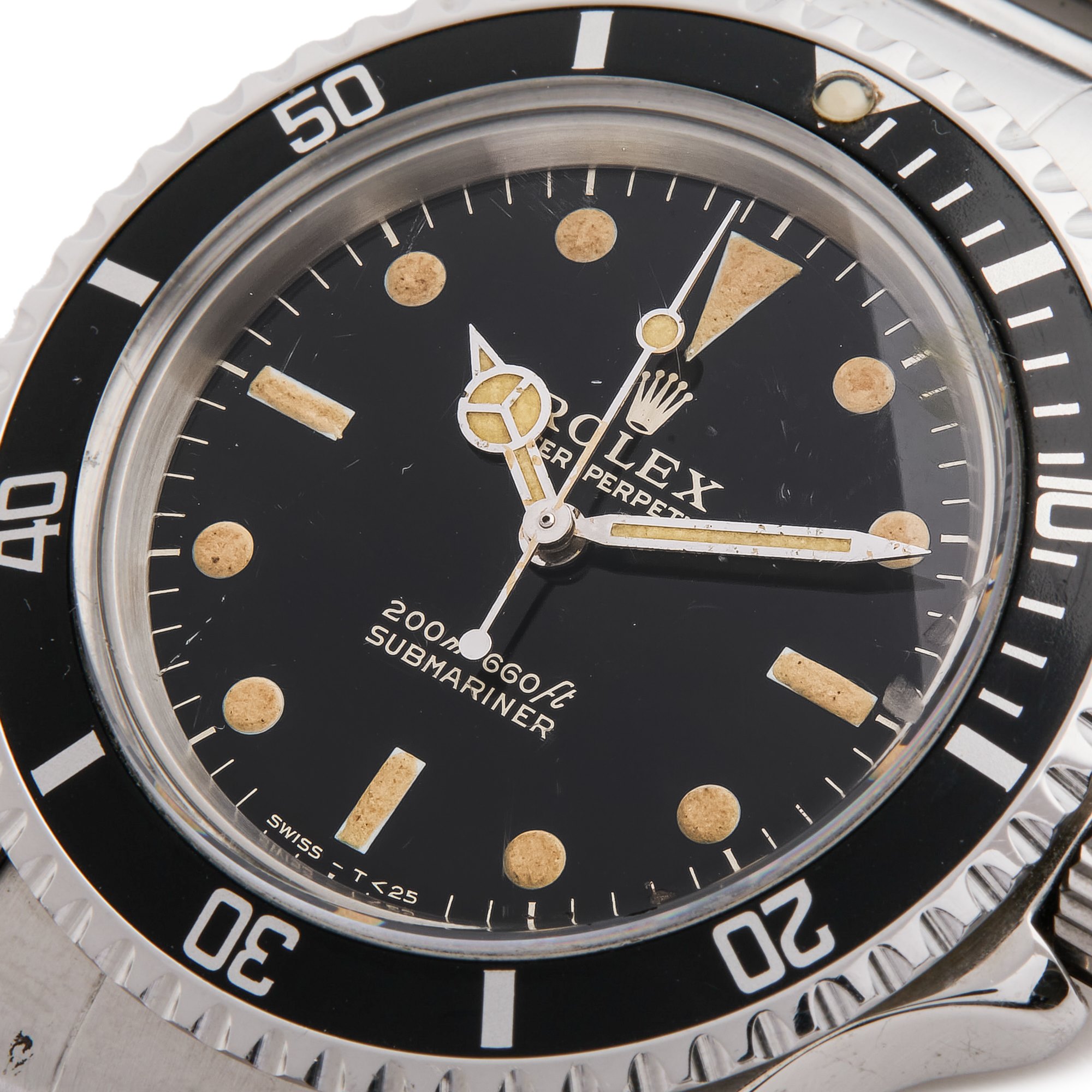 Rolex Submariner Non Date Gilt Gloss Meters First Unpolished Roestvrij Staal 5513