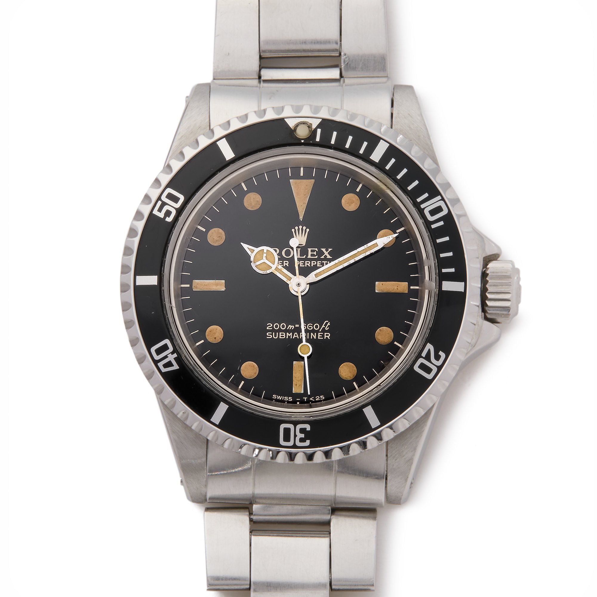 Rolex Submariner Non Date Gilt Gloss Meters First Unpolished Roestvrij Staal 5513