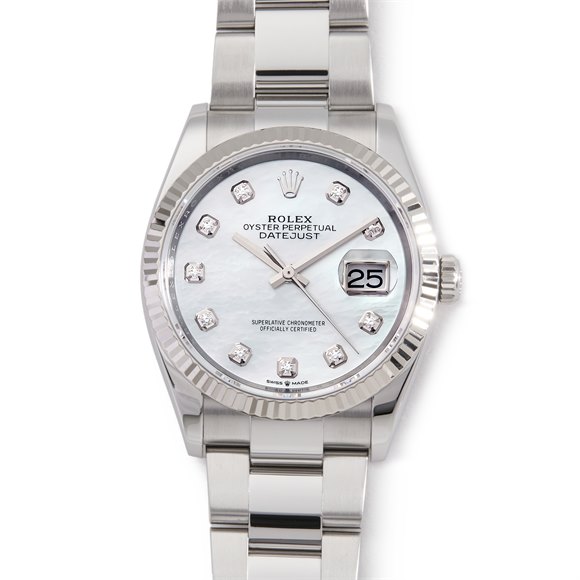 Rolex Datejust 36 Mother Of Pearl Diamond Dial Stainless Steel - 126234
