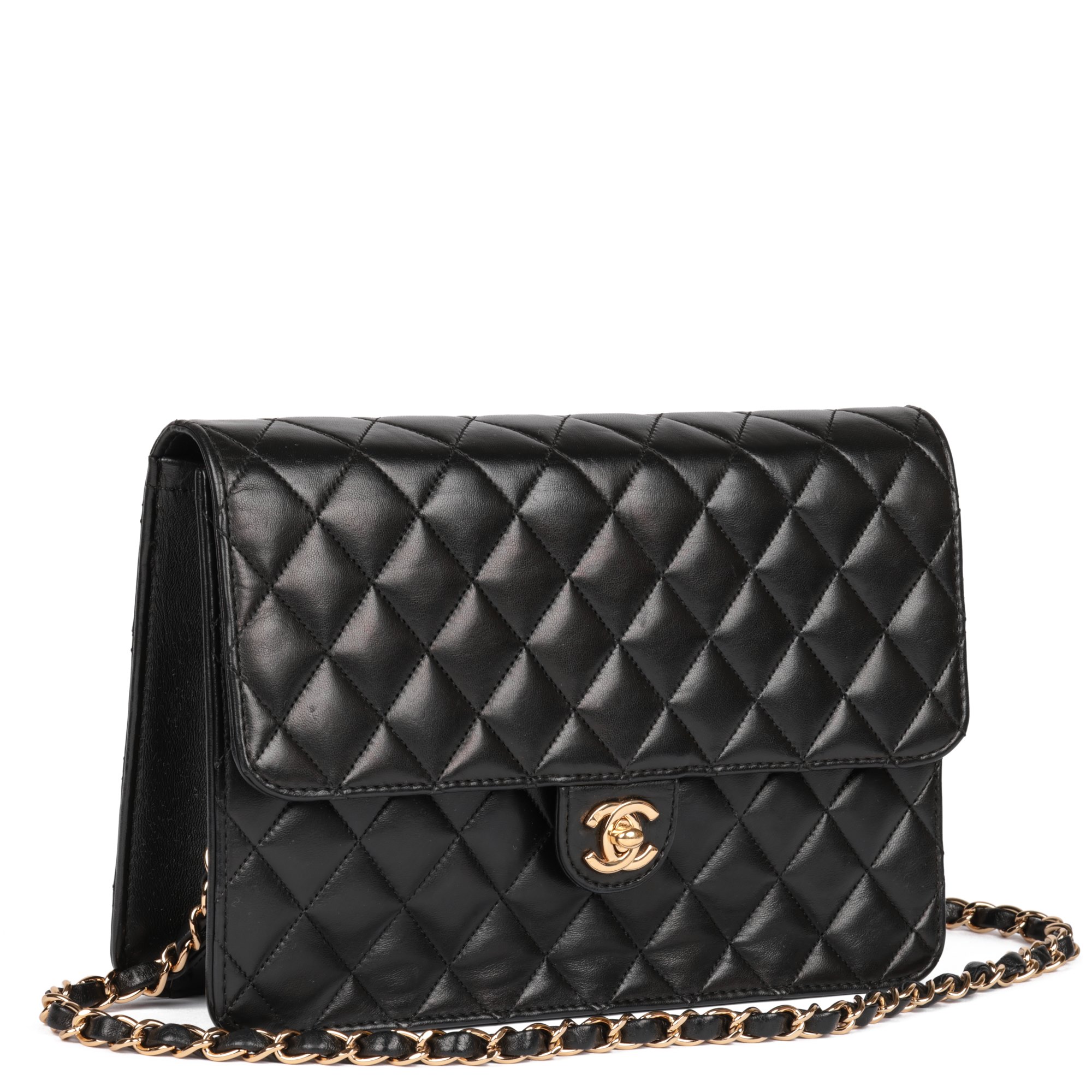 Chanel Black Quilted Lambskin Medium Classic Single Flap Bag
