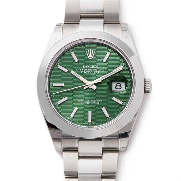 Rolex Datejust 41 Green Motif Dial Stainless Steel - 126300