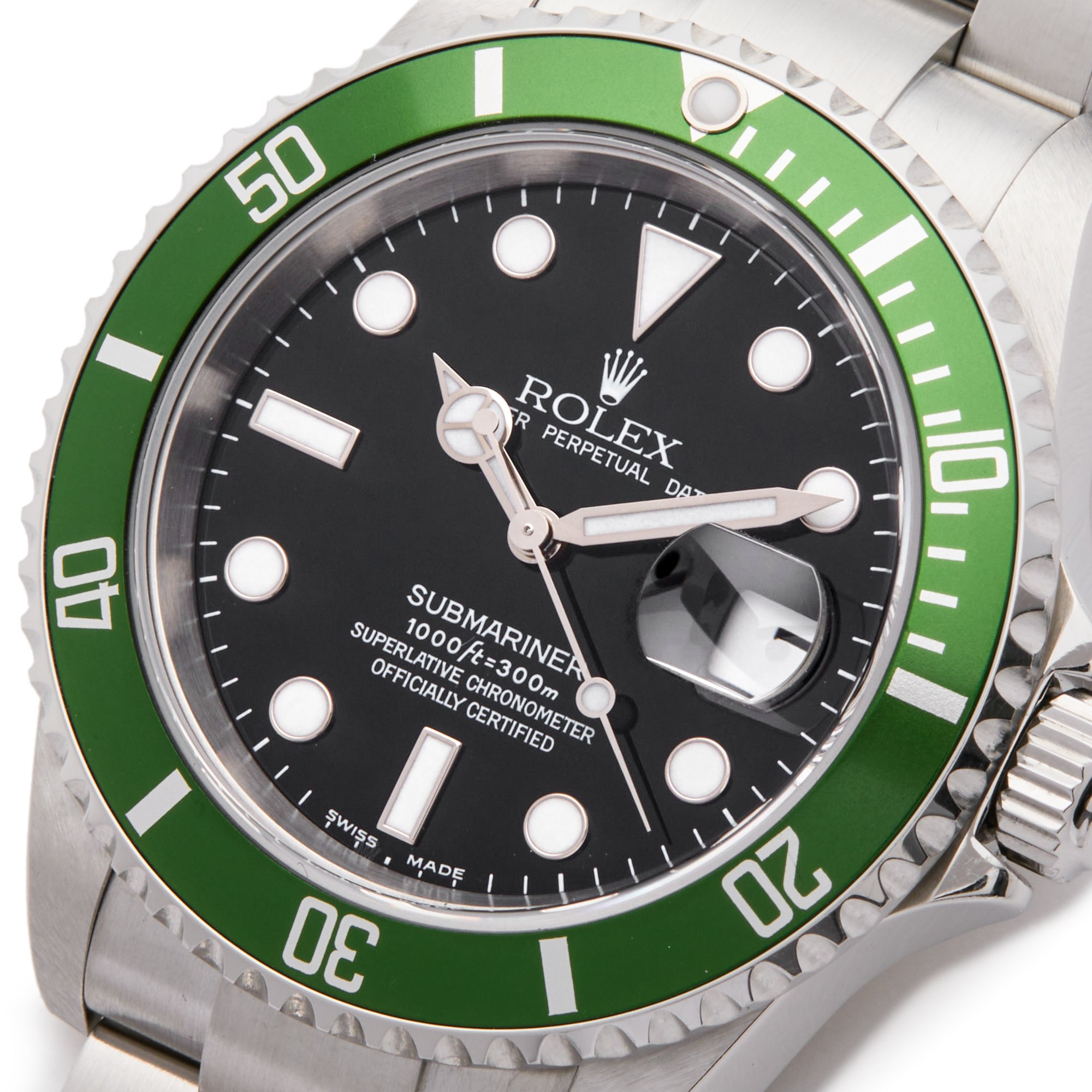 Rolex Submariner Flat 4 MK1 F Serial Unpolished Kermit Roestvrij Staal 16610LV