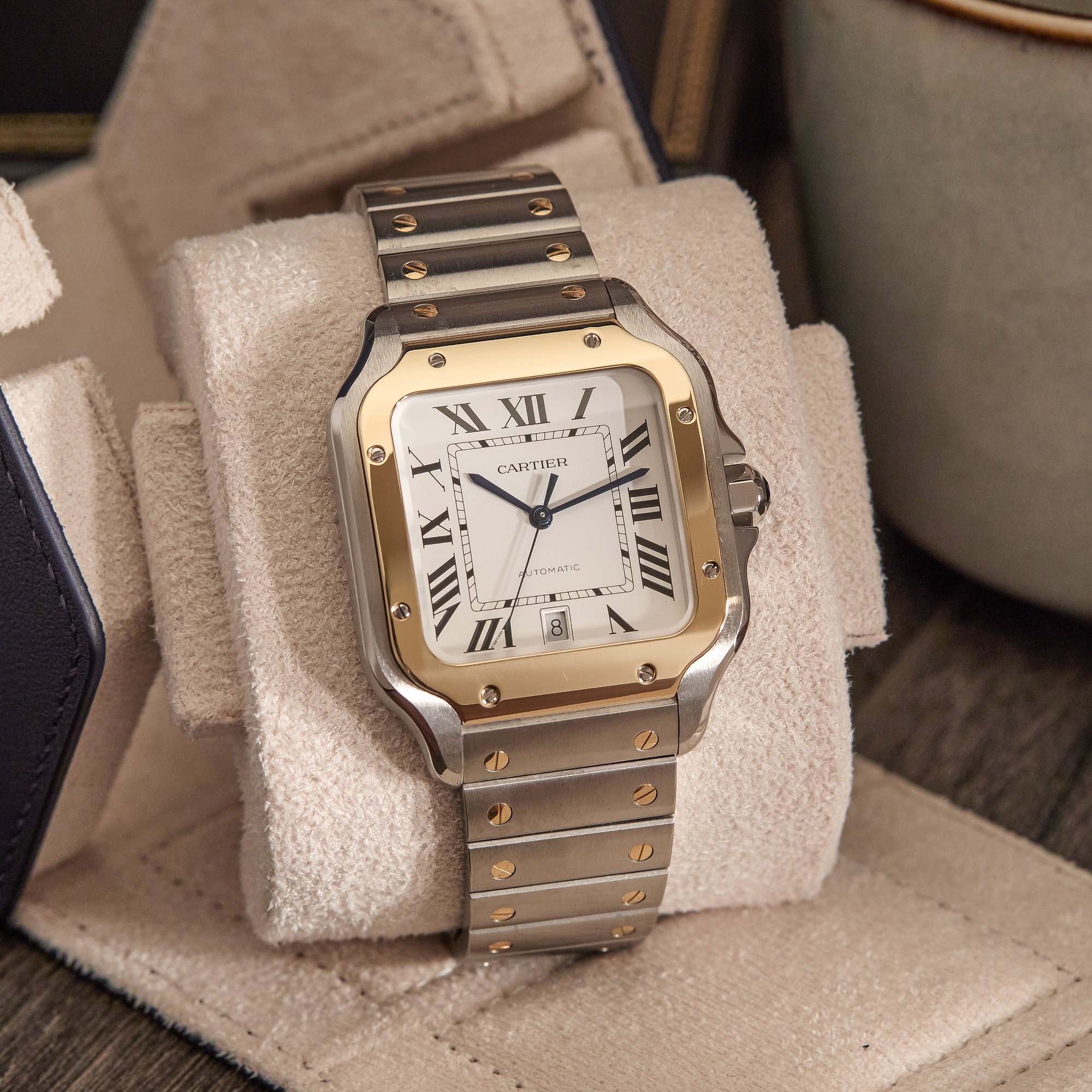 Cartier Santos Yellow Gold & Stainless Steel W2SA0009