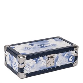 Louis Vuitton White & Blue Watercolour Monogram Coated Canvas & Calfskin Leather 8 Watch Box