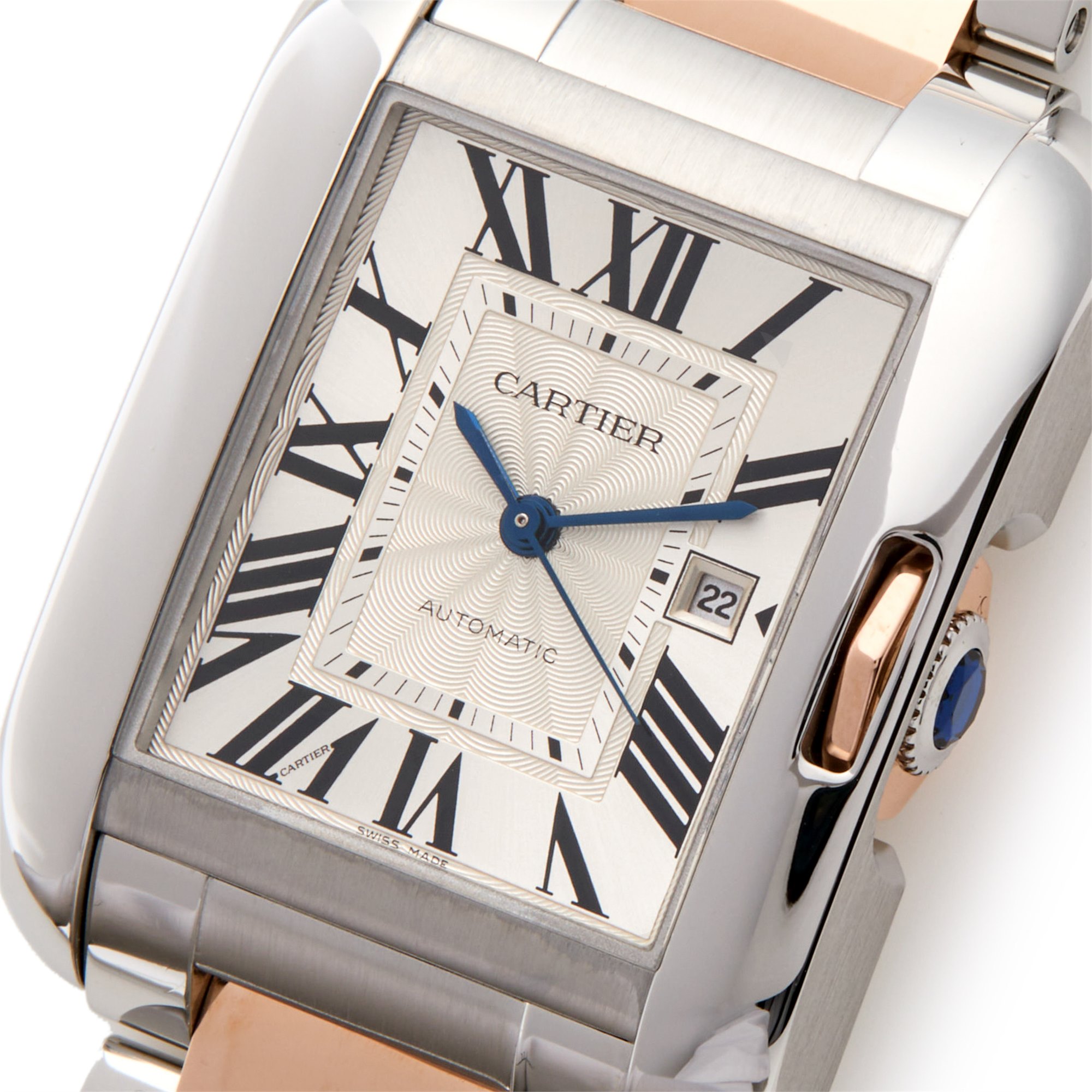Cartier Tank Anglaise Rose Gold & Stainless Steel W5310037